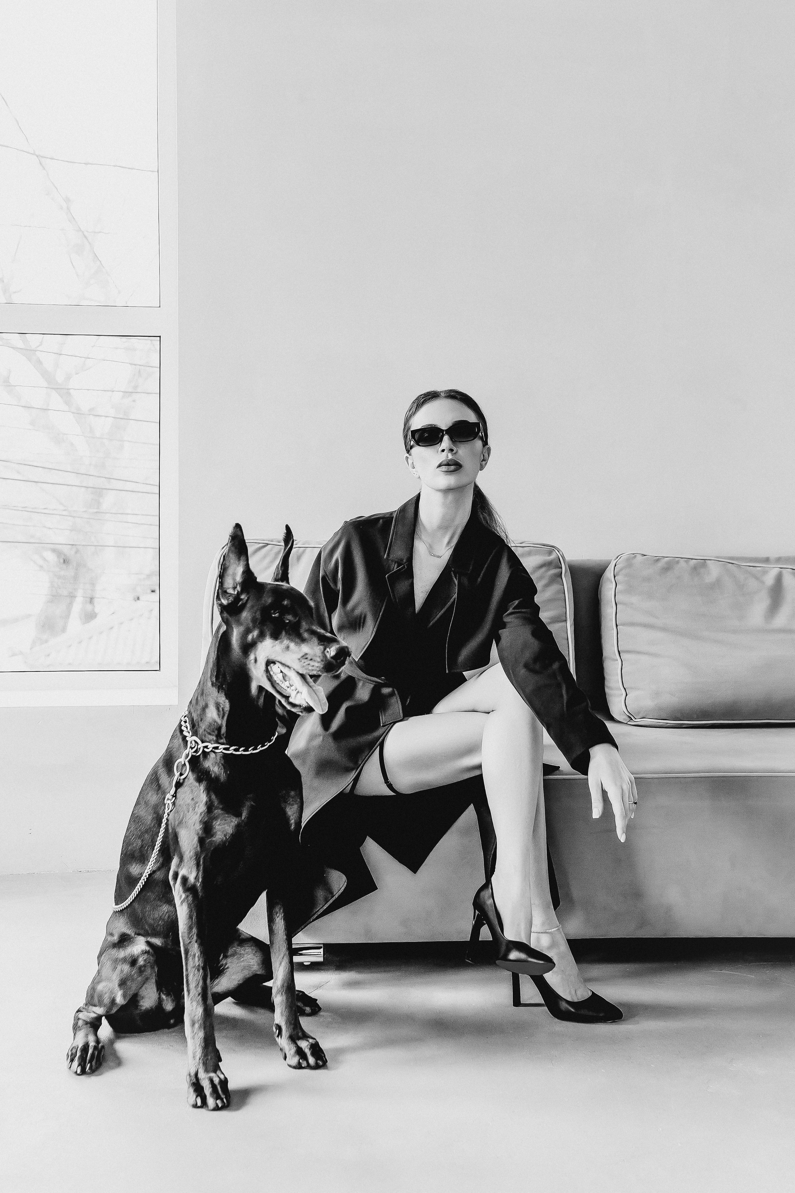 Наталья и доберман. Семейный и женский фотограф в Ростове-на-Дону Екатерина Фитисова