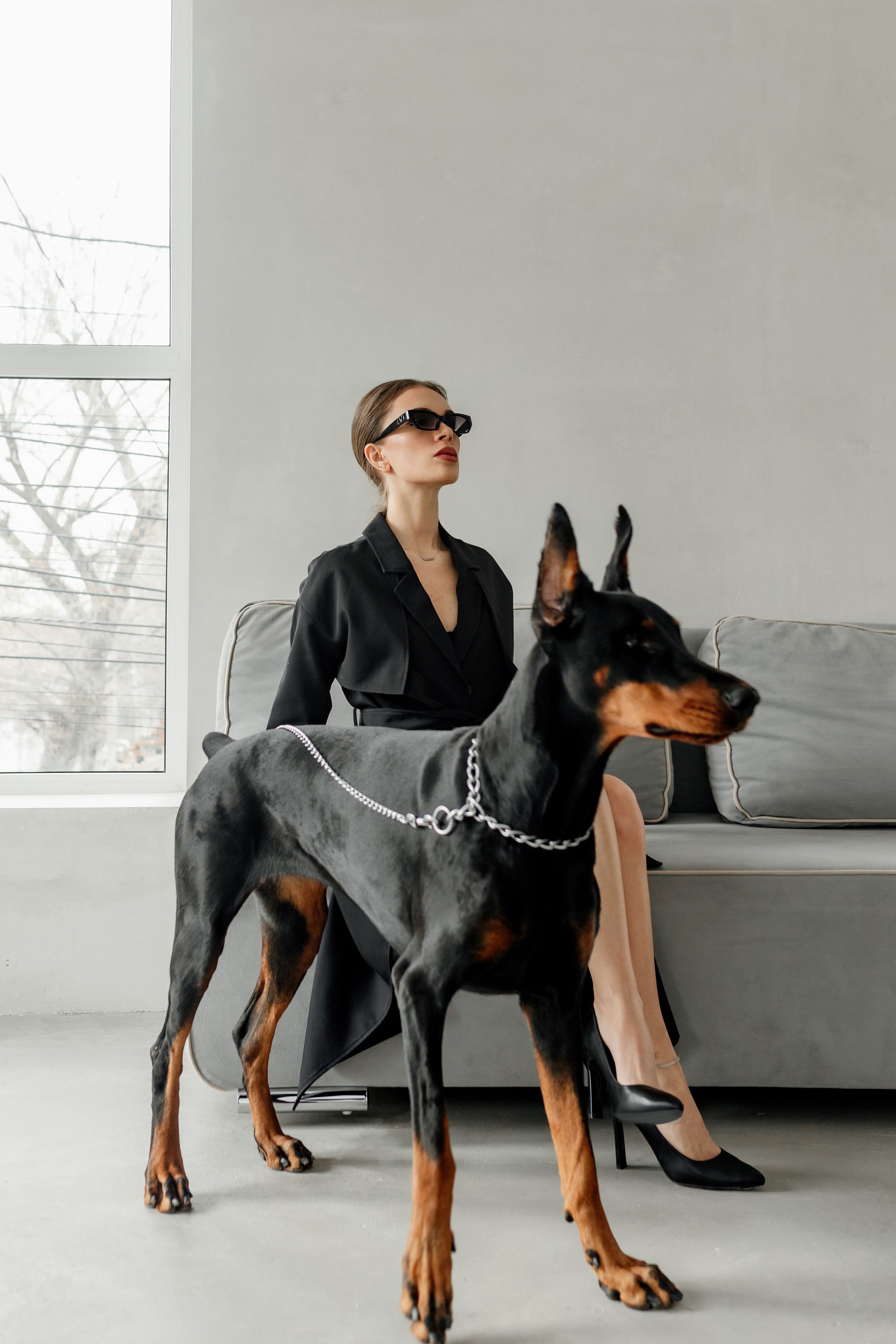 Наталья и доберман. Семейный и женский фотограф в Ростове-на-Дону Екатерина Фитисова