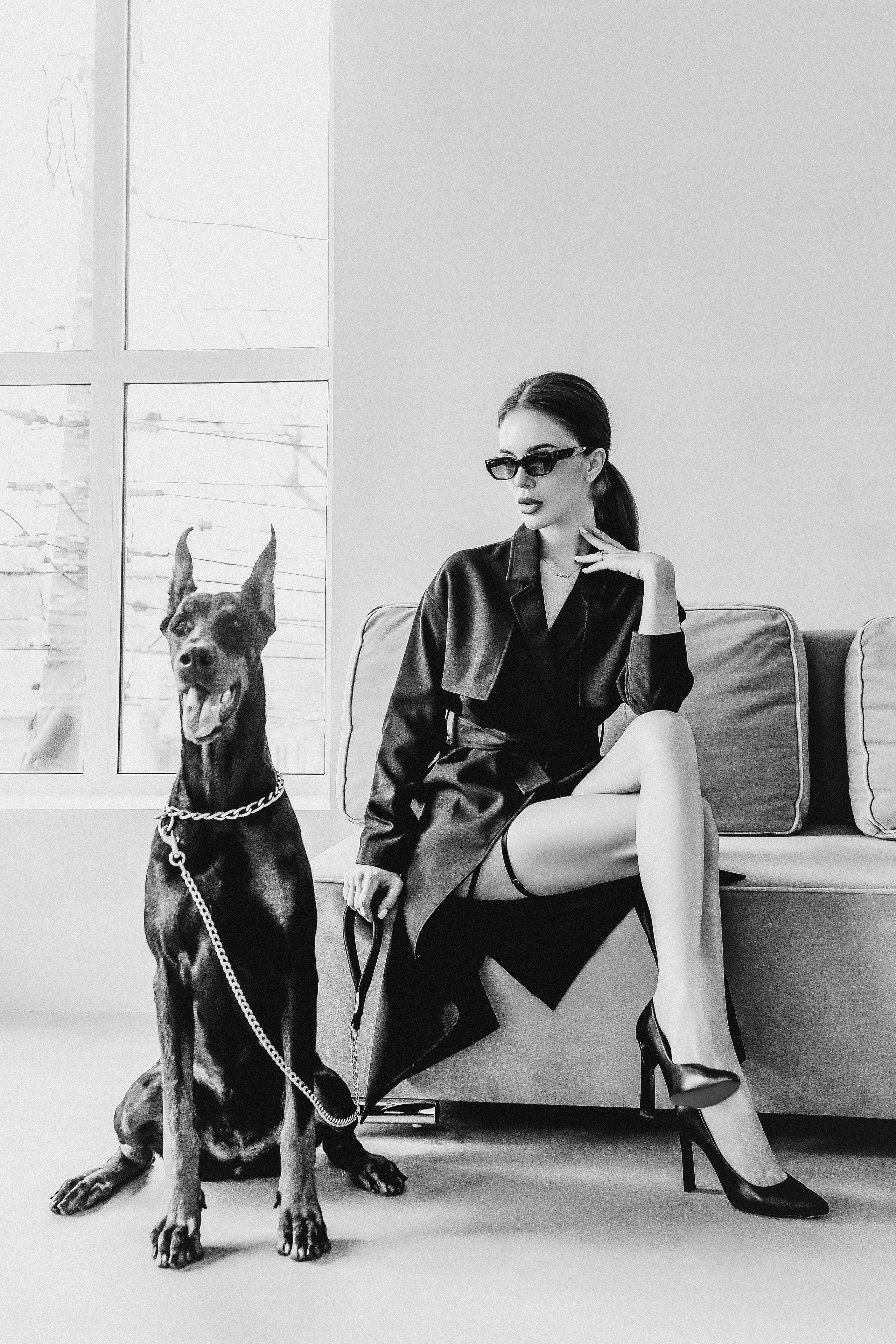 Наталья и доберман. Семейный и женский фотограф в Ростове-на-Дону Екатерина Фитисова