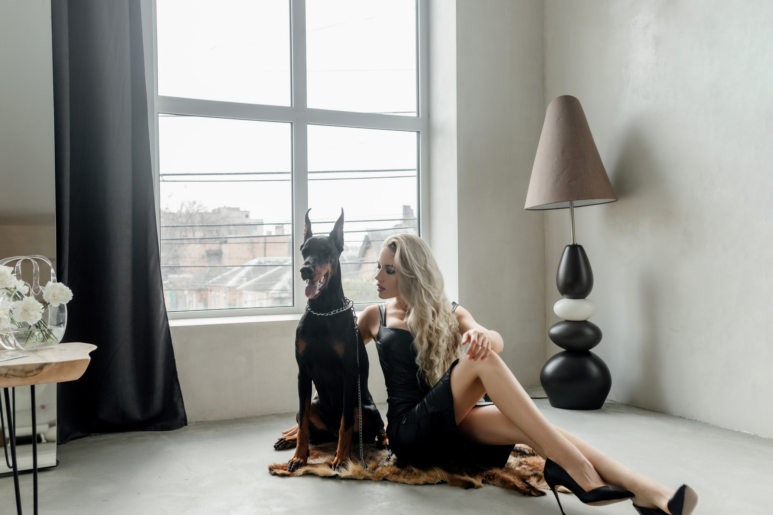 Валя и доберман. Семейный и женский фотограф в Ростове-на-Дону Екатерина Фитисова