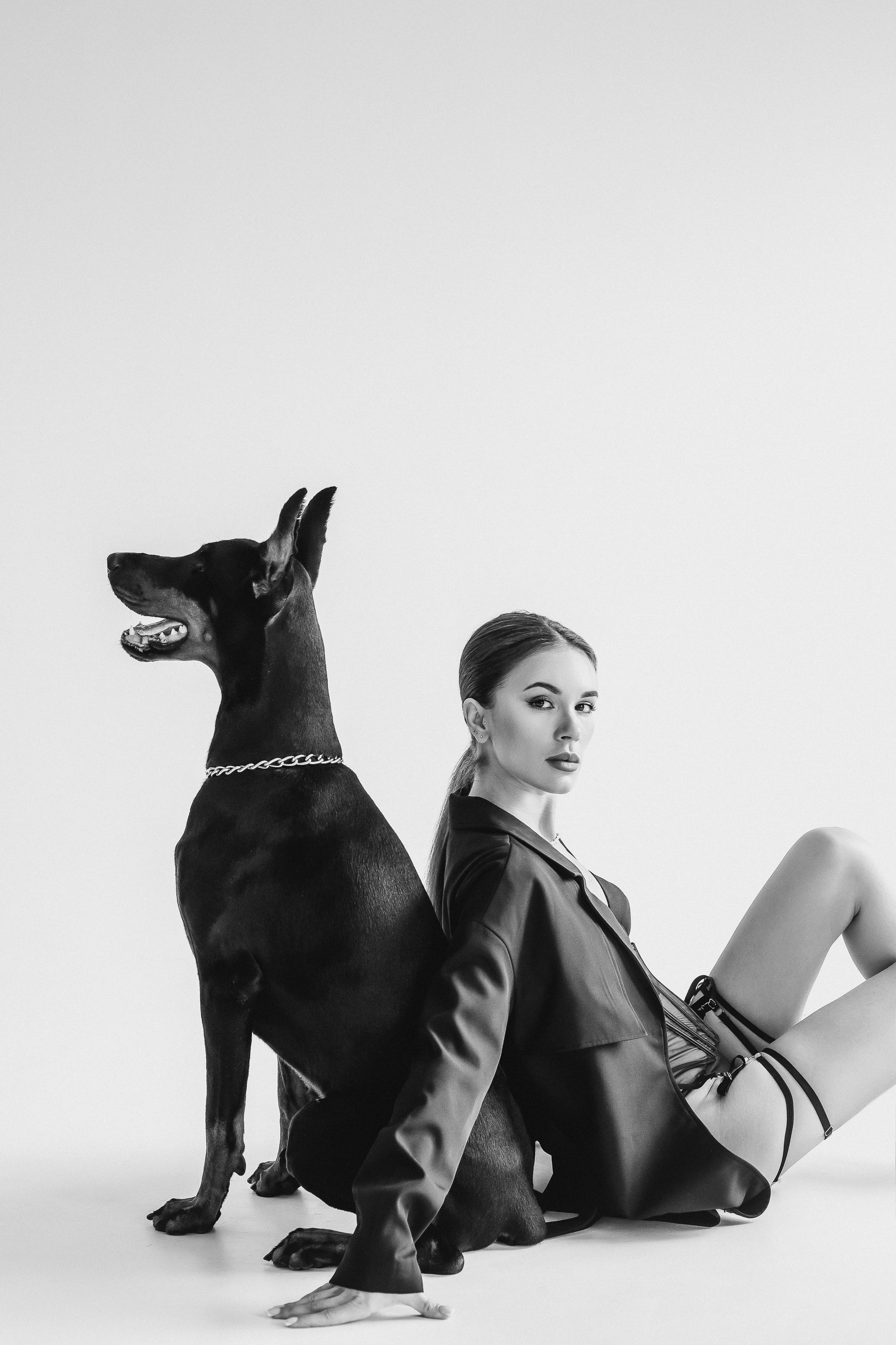 Наталья и доберман. Семейный и женский фотограф в Ростове-на-Дону Екатерина Фитисова