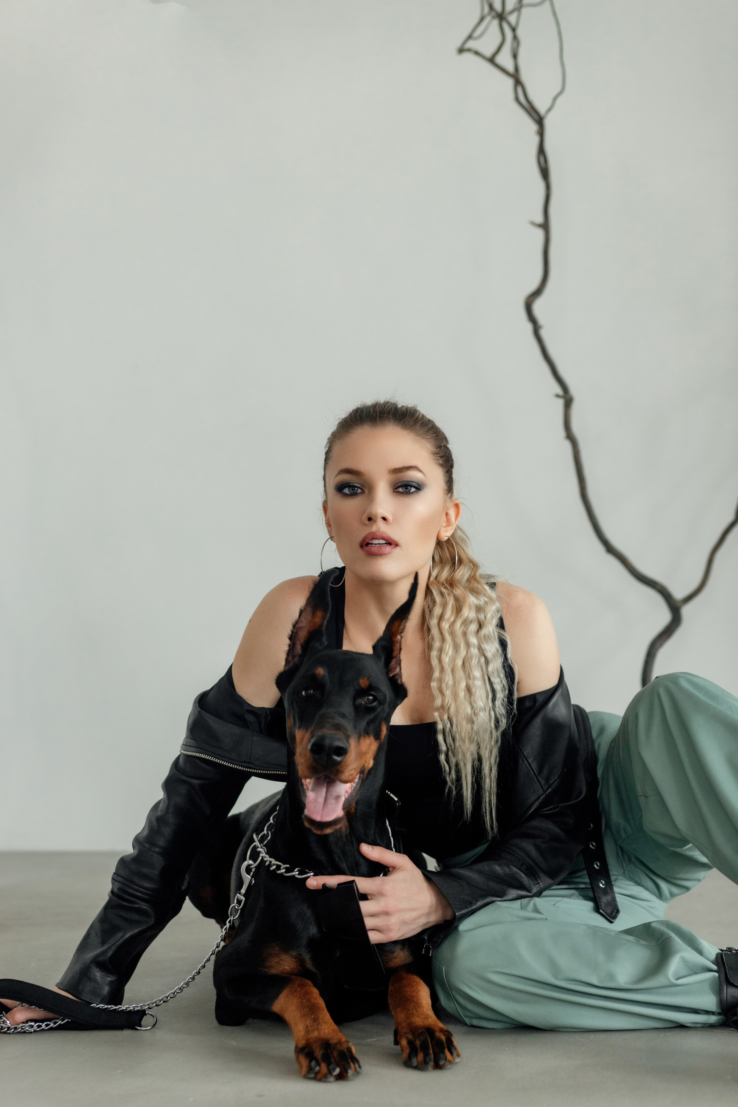 Валя и доберман. Семейный и женский фотограф в Ростове-на-Дону Екатерина Фитисова