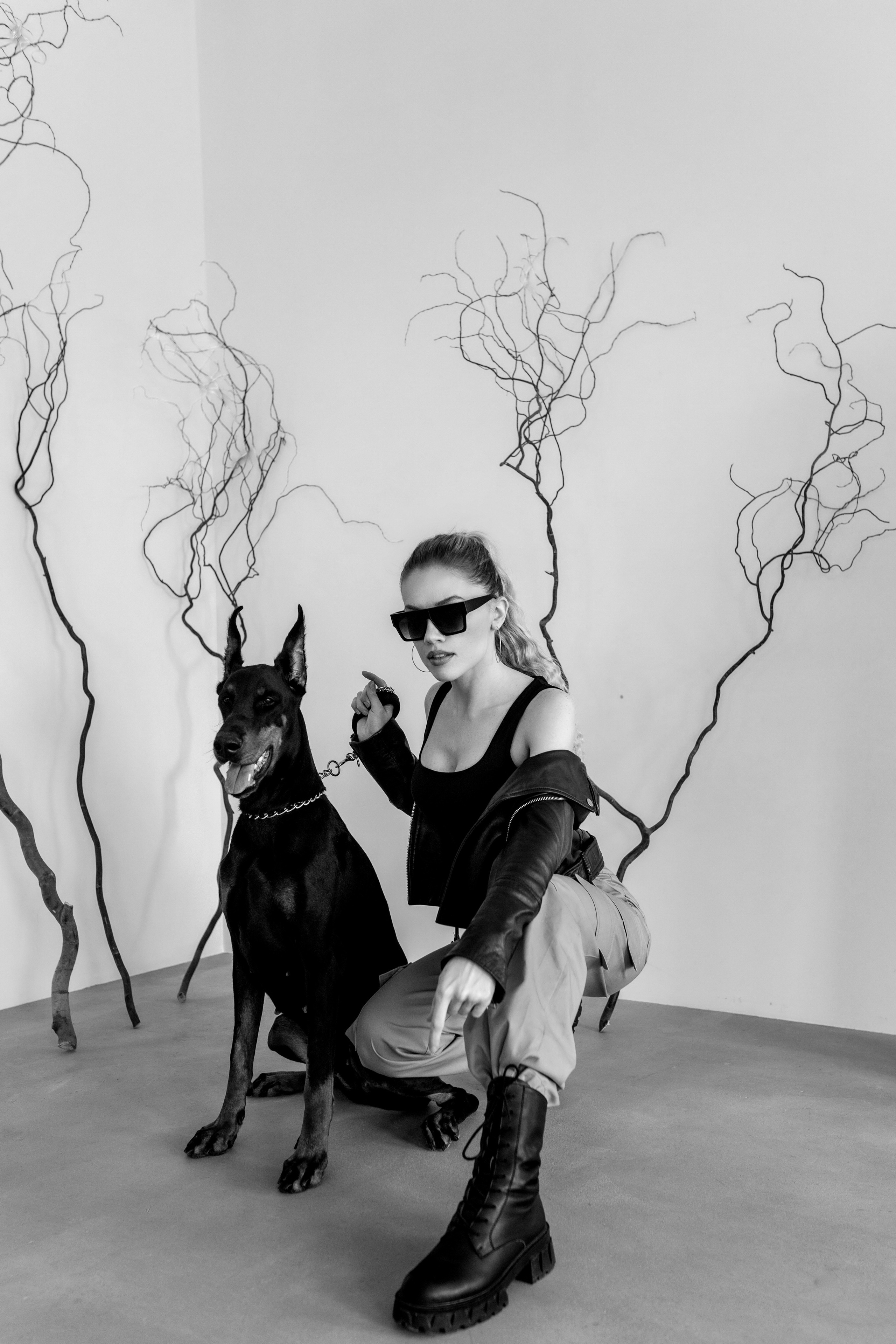 Валя и доберман. Семейный и женский фотограф в Ростове-на-Дону Екатерина Фитисова