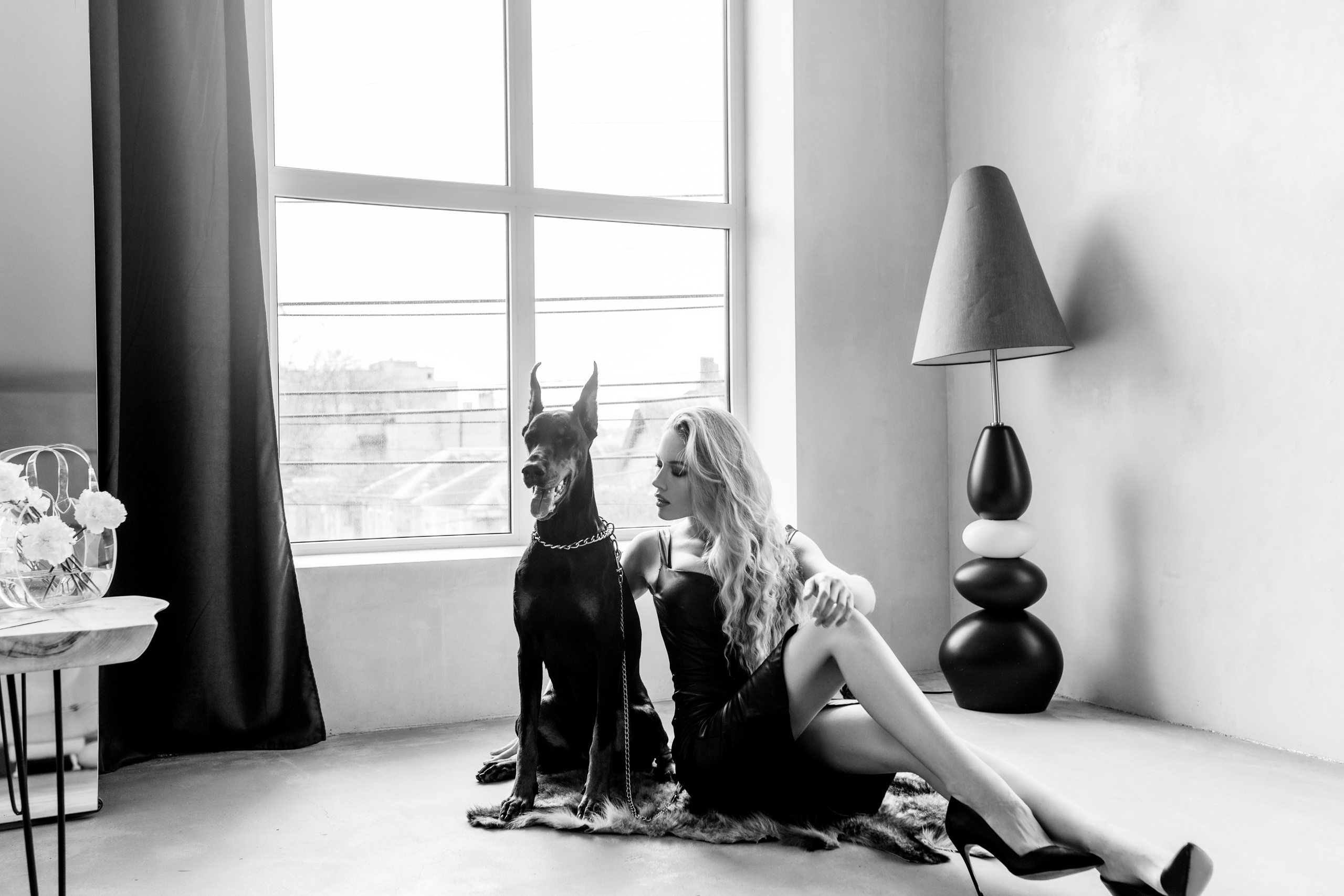 Валя и доберман. Семейный и женский фотограф в Ростове-на-Дону Екатерина Фитисова