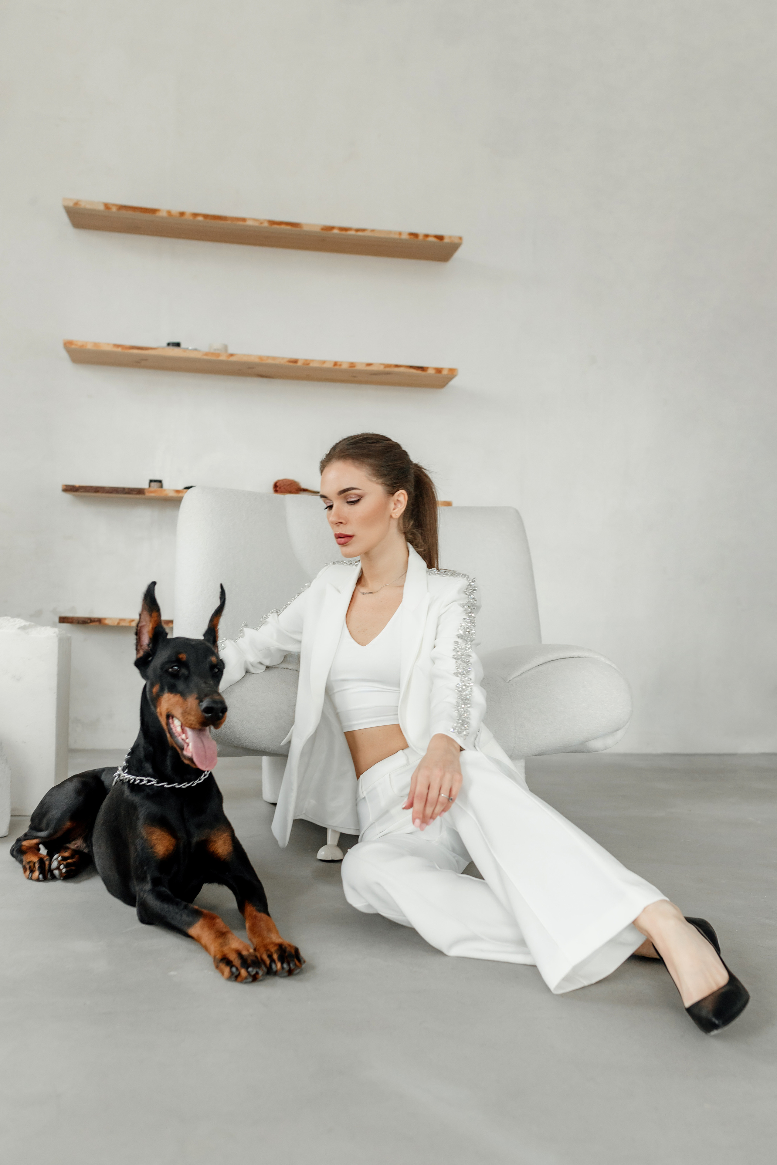 Наталья и доберман. Семейный и женский фотограф в Ростове-на-Дону Екатерина Фитисова