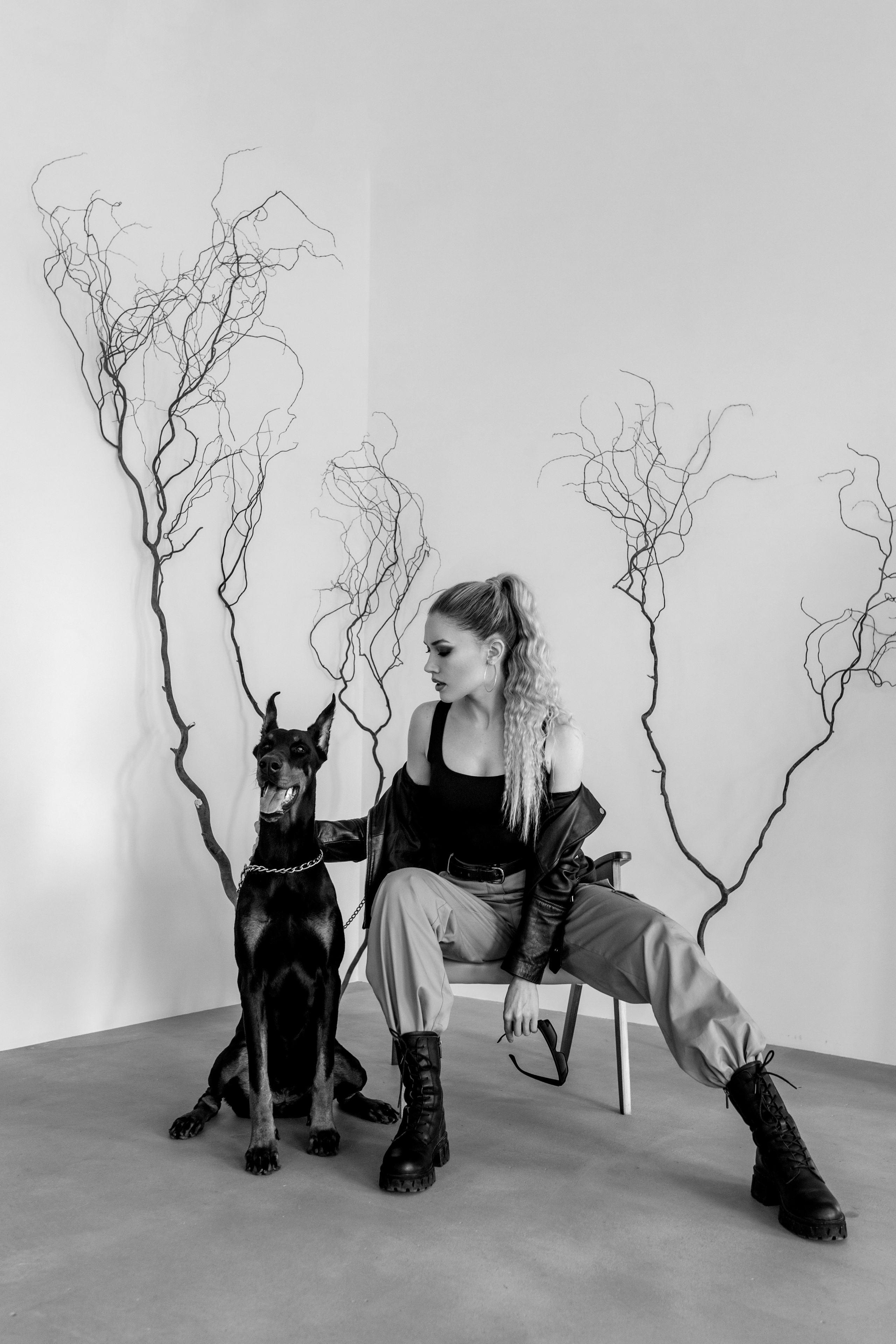 Валя и доберман. Семейный и женский фотограф в Ростове-на-Дону Екатерина Фитисова