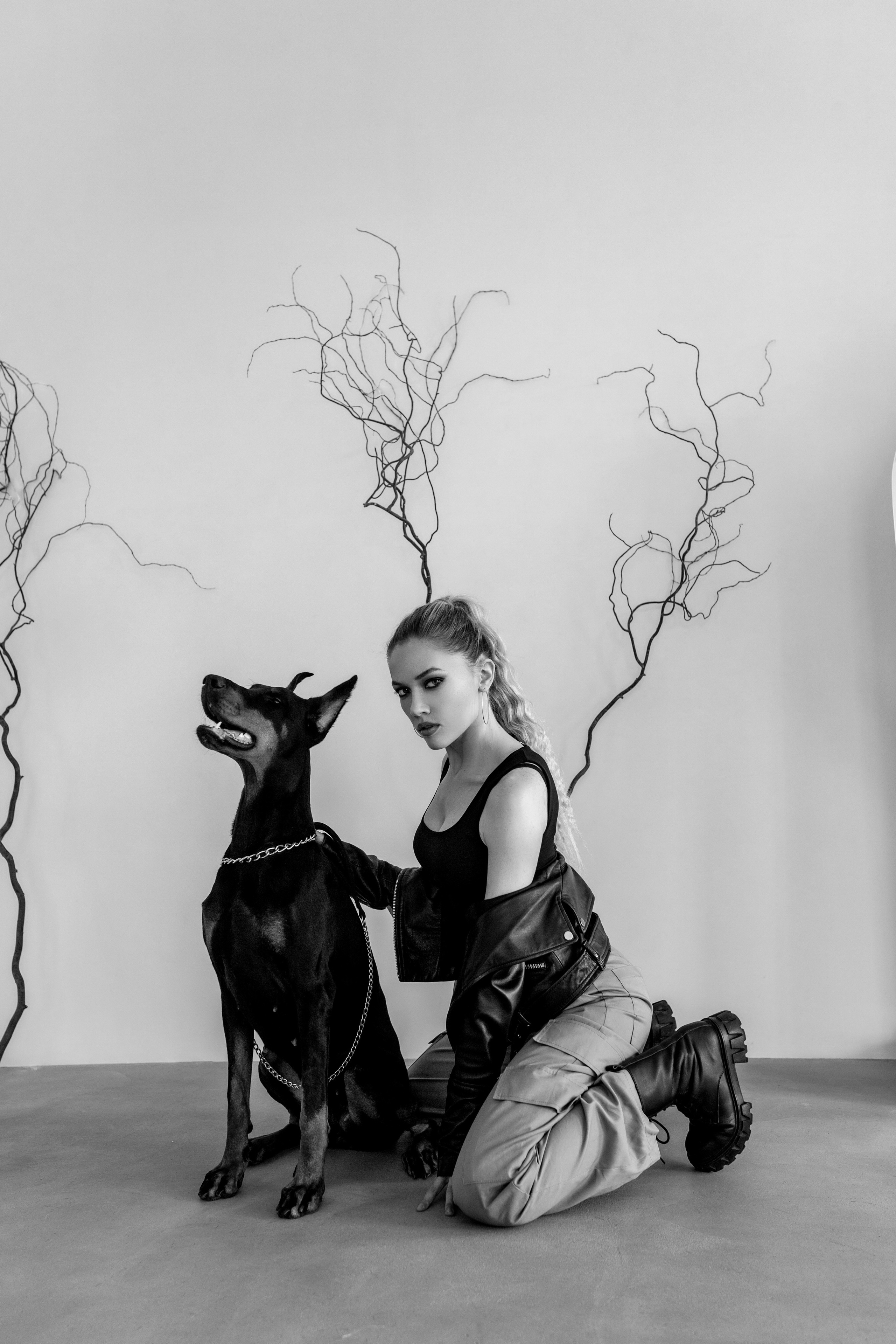 Валя и доберман. Семейный и женский фотограф в Ростове-на-Дону Екатерина Фитисова