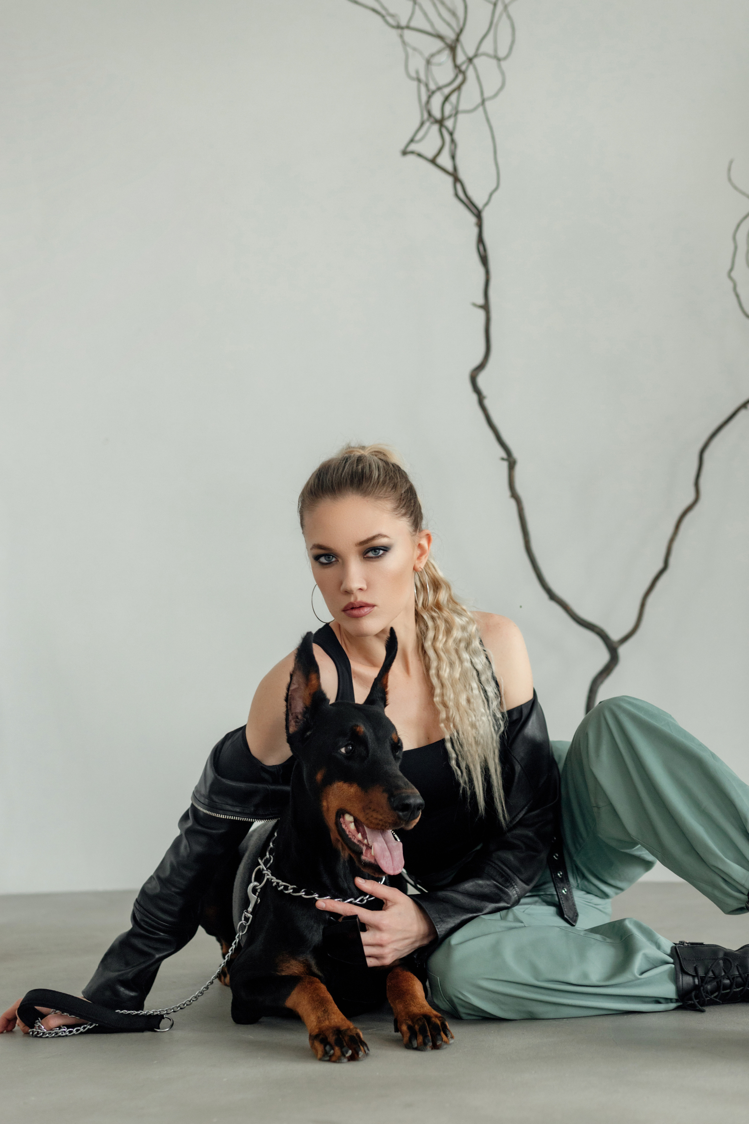 Валя и доберман. Семейный и женский фотограф в Ростове-на-Дону Екатерина Фитисова