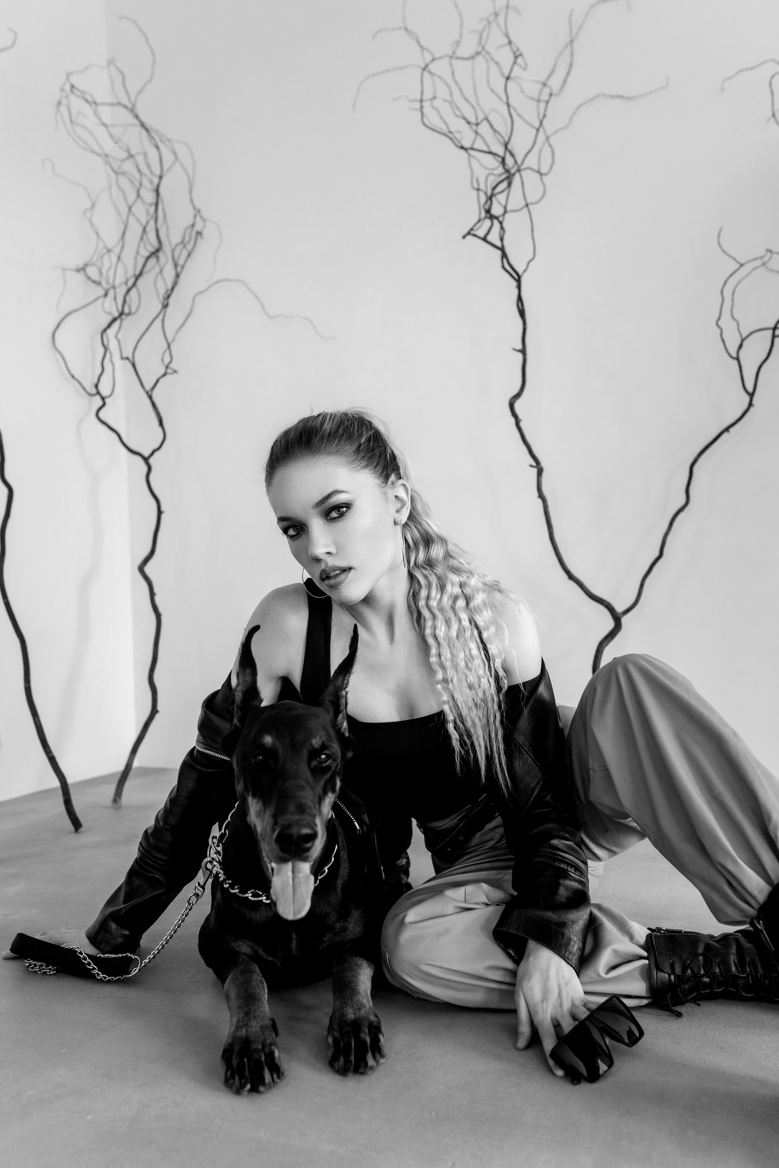 Валя и доберман. Семейный и женский фотограф в Ростове-на-Дону Екатерина Фитисова