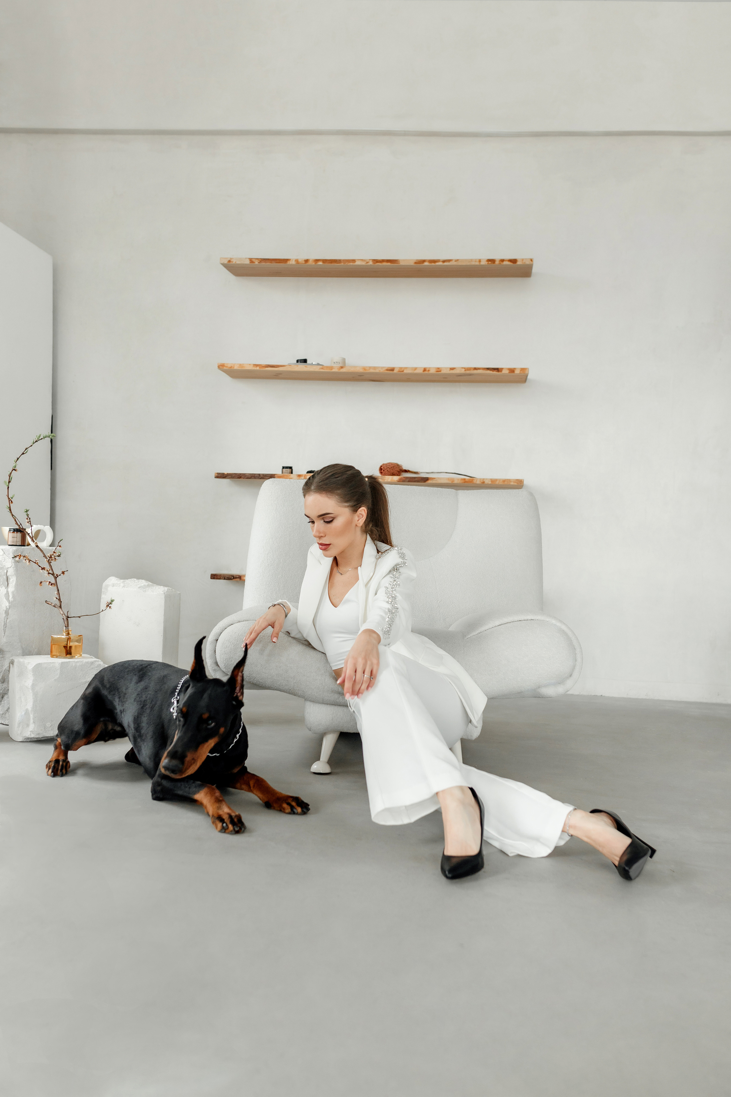 Наталья и доберман. Семейный и женский фотограф в Ростове-на-Дону Екатерина Фитисова