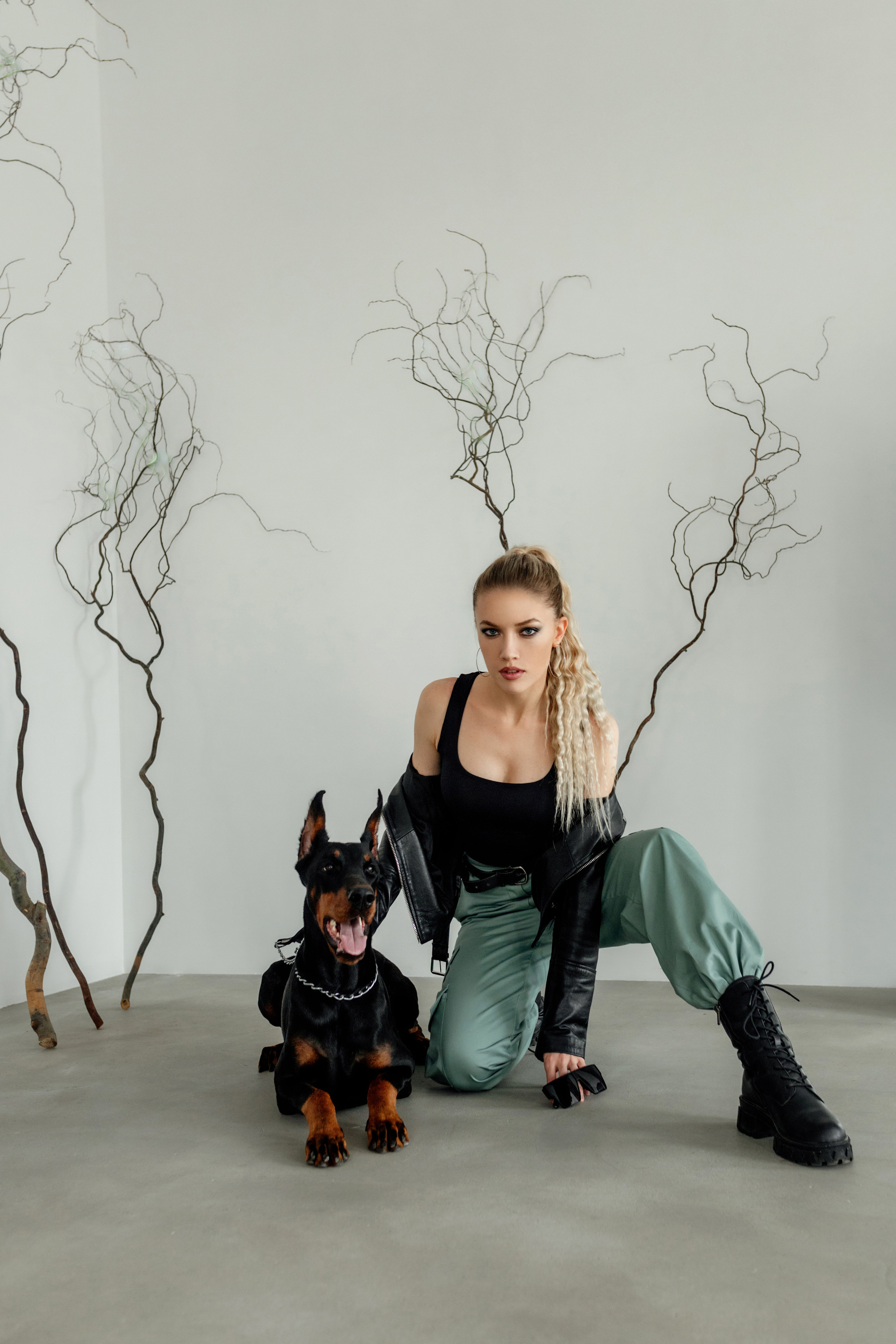 Валя и доберман. Семейный и женский фотограф в Ростове-на-Дону Екатерина Фитисова