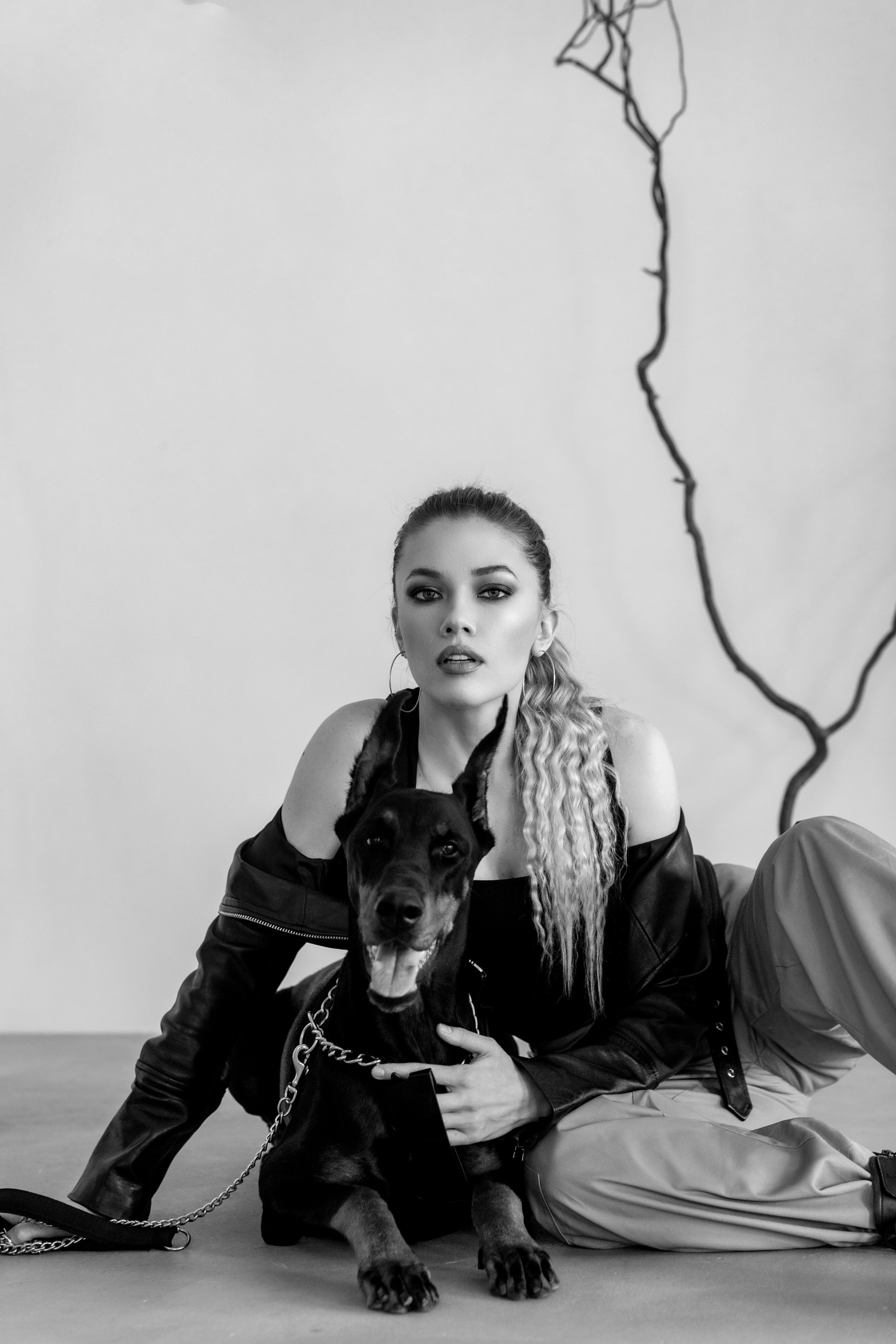 Валя и доберман. Семейный и женский фотограф в Ростове-на-Дону Екатерина Фитисова