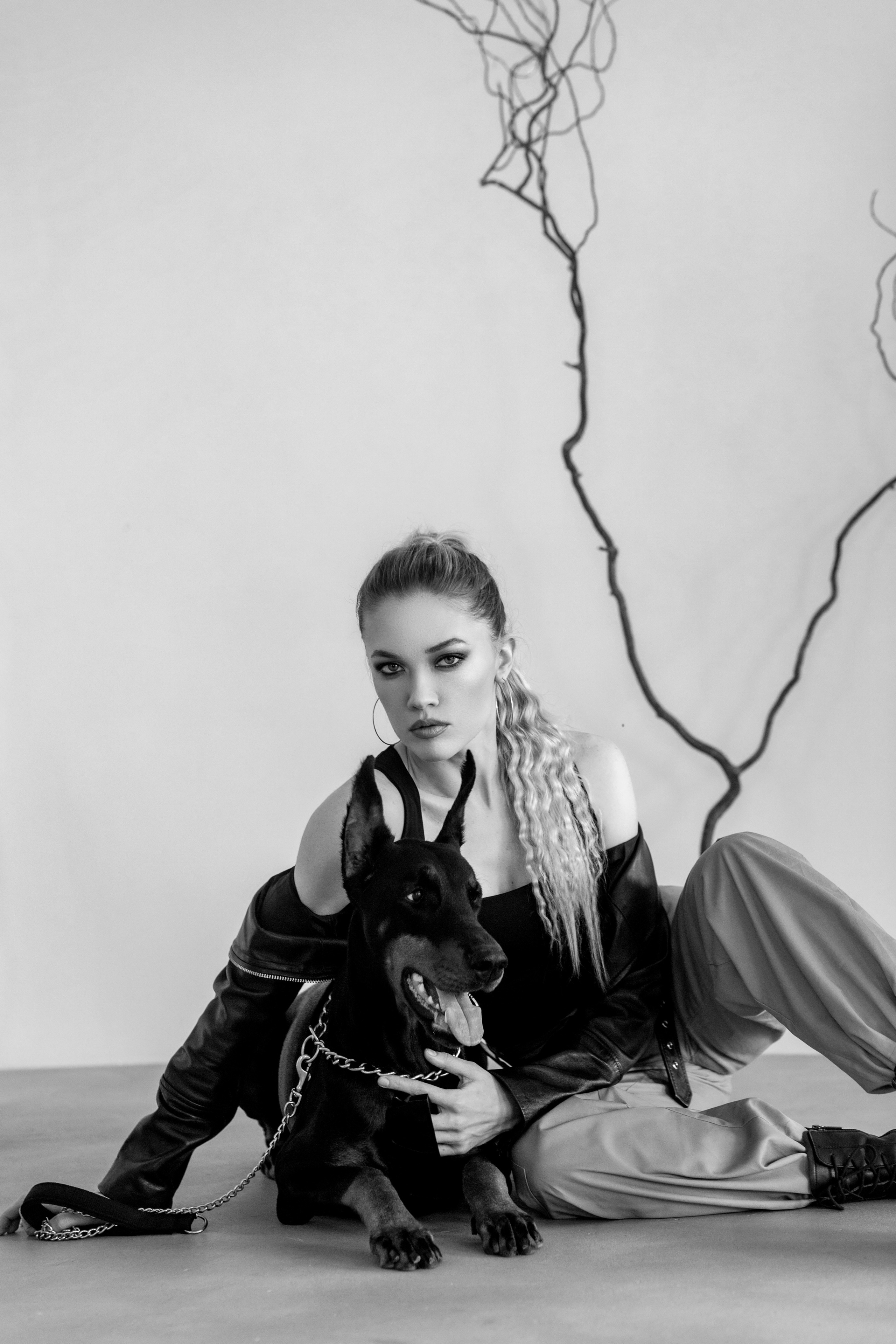 Валя и доберман. Семейный и женский фотограф в Ростове-на-Дону Екатерина Фитисова