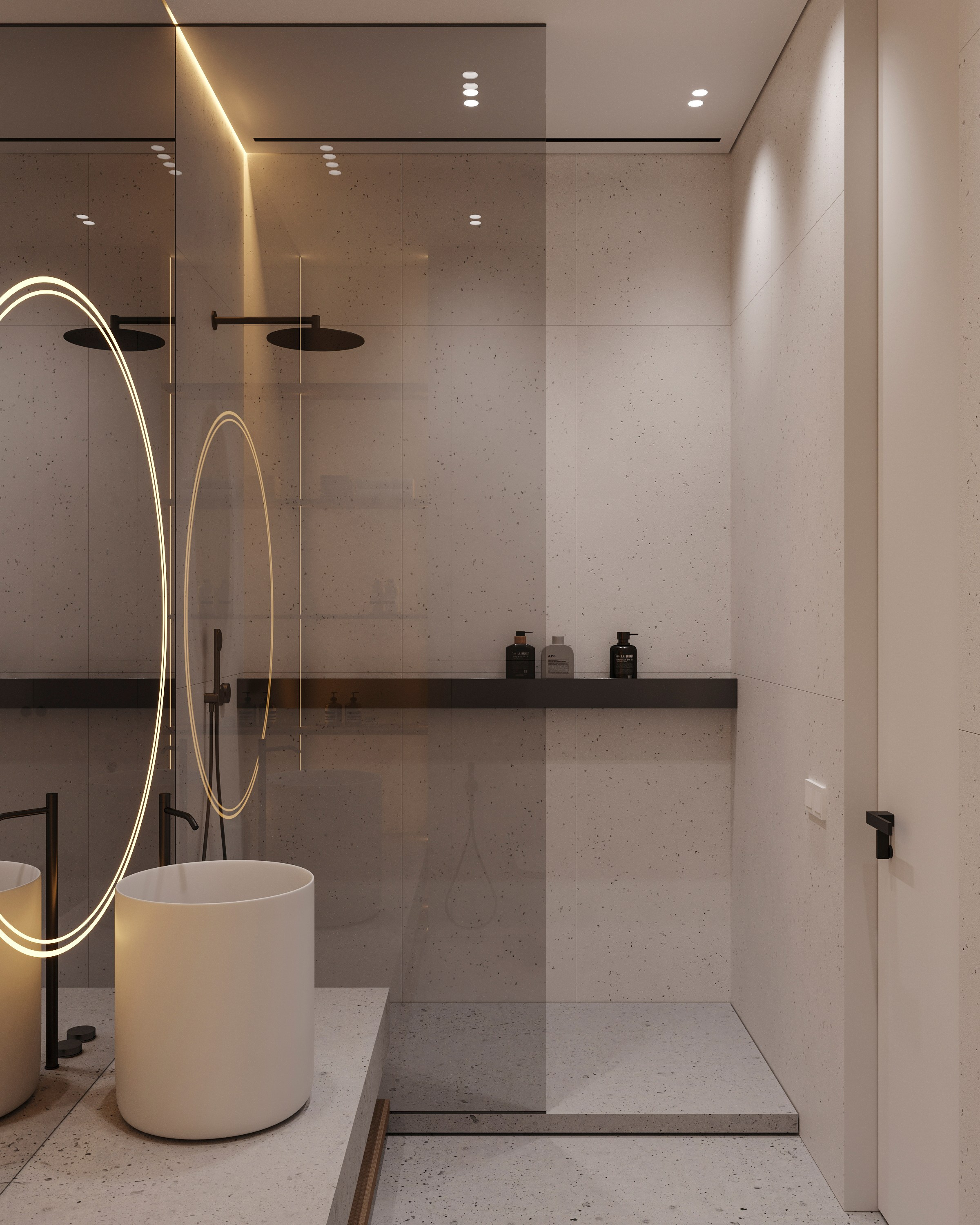 CONCRETE | DESIGNER ANNE KIREEVA. Interior Visualization by Valerie Stetyukevich