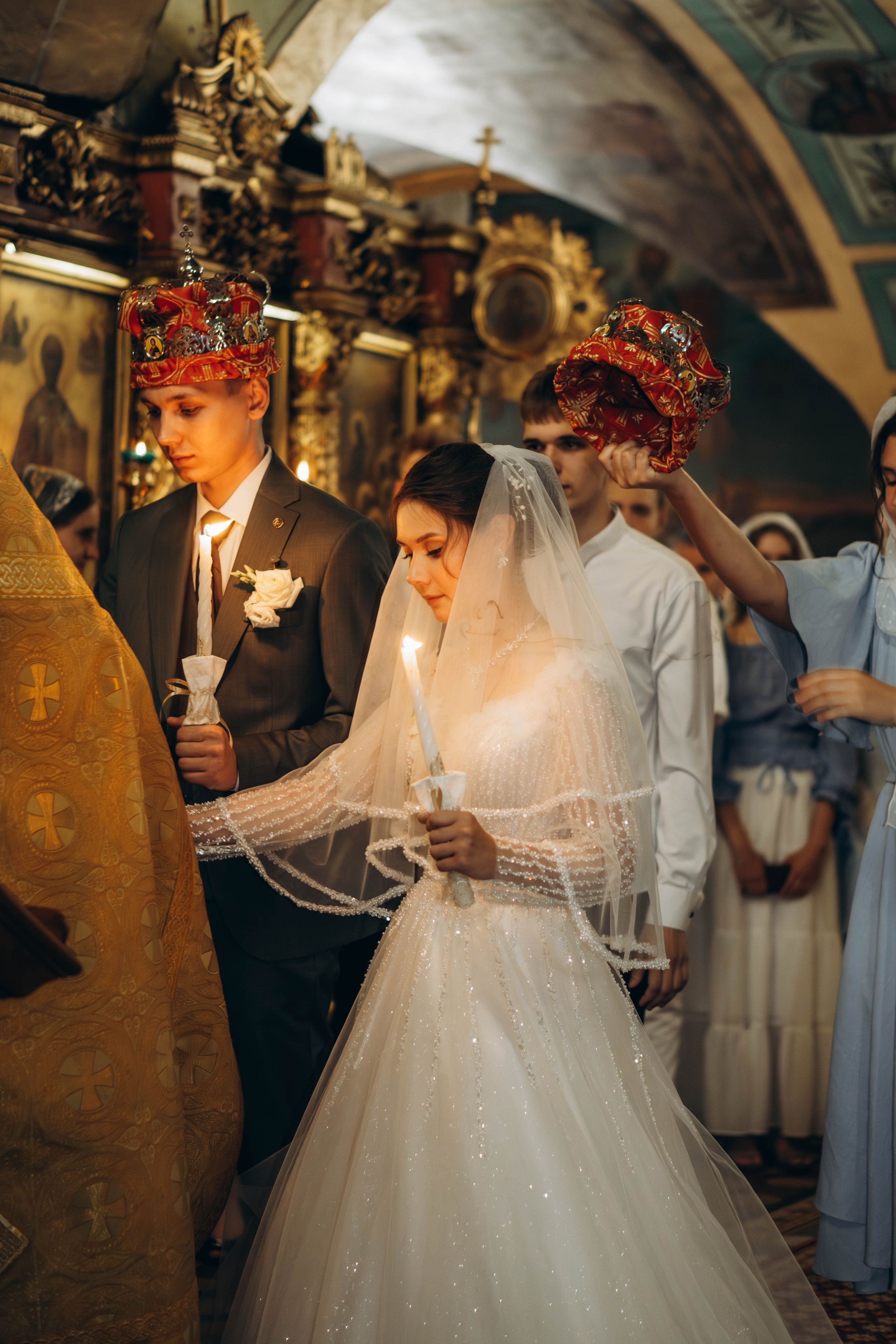 Венчание Поликарпа и Антонины Церковь Рождества Христова. Фотограф Москва Валерия Веденина