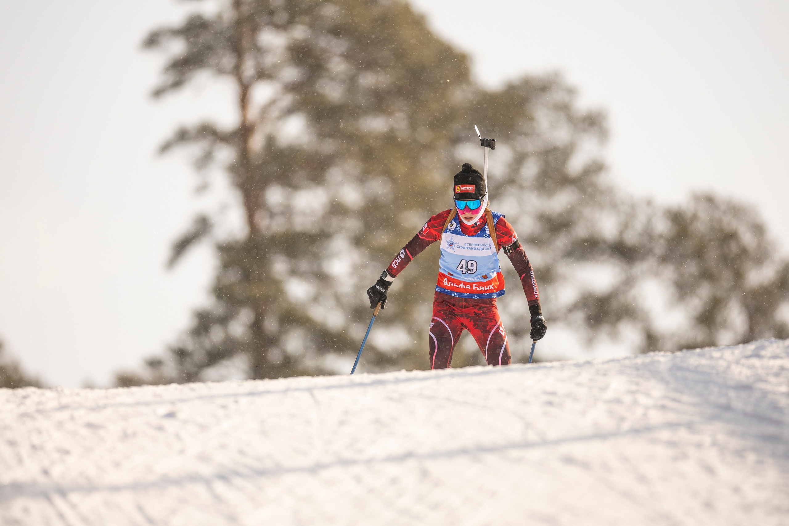 Всероссийская спартакиада. Гонка преследования женщины. Спортивный репортажный фотограф Казань Нафис Сиразетдинов
