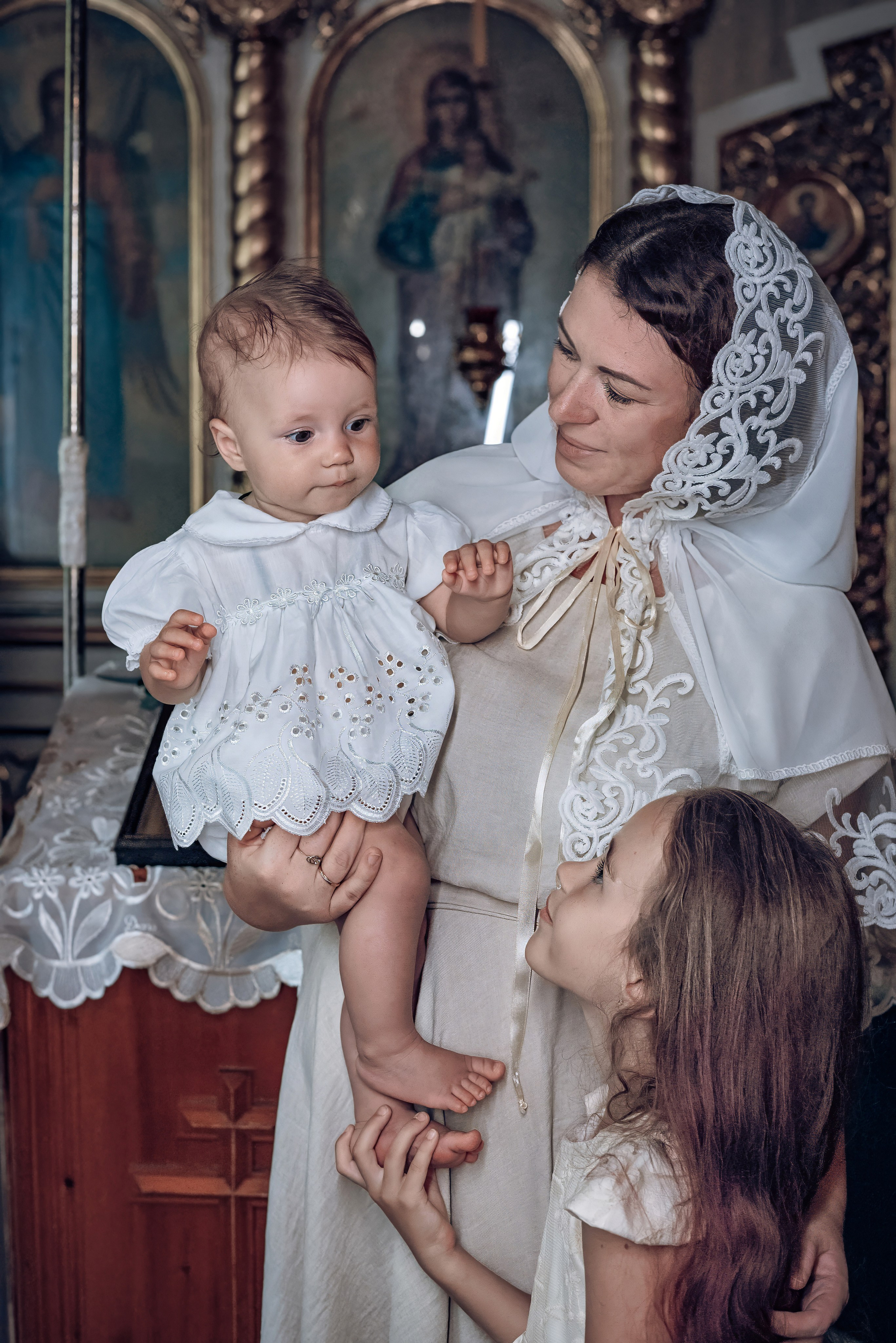 Съемка таинства крещения в храме Николая Чудотворца Красноярск. Фотографы крещения/венчания  Красноярск Татьяна и Вячеслав Переваловы