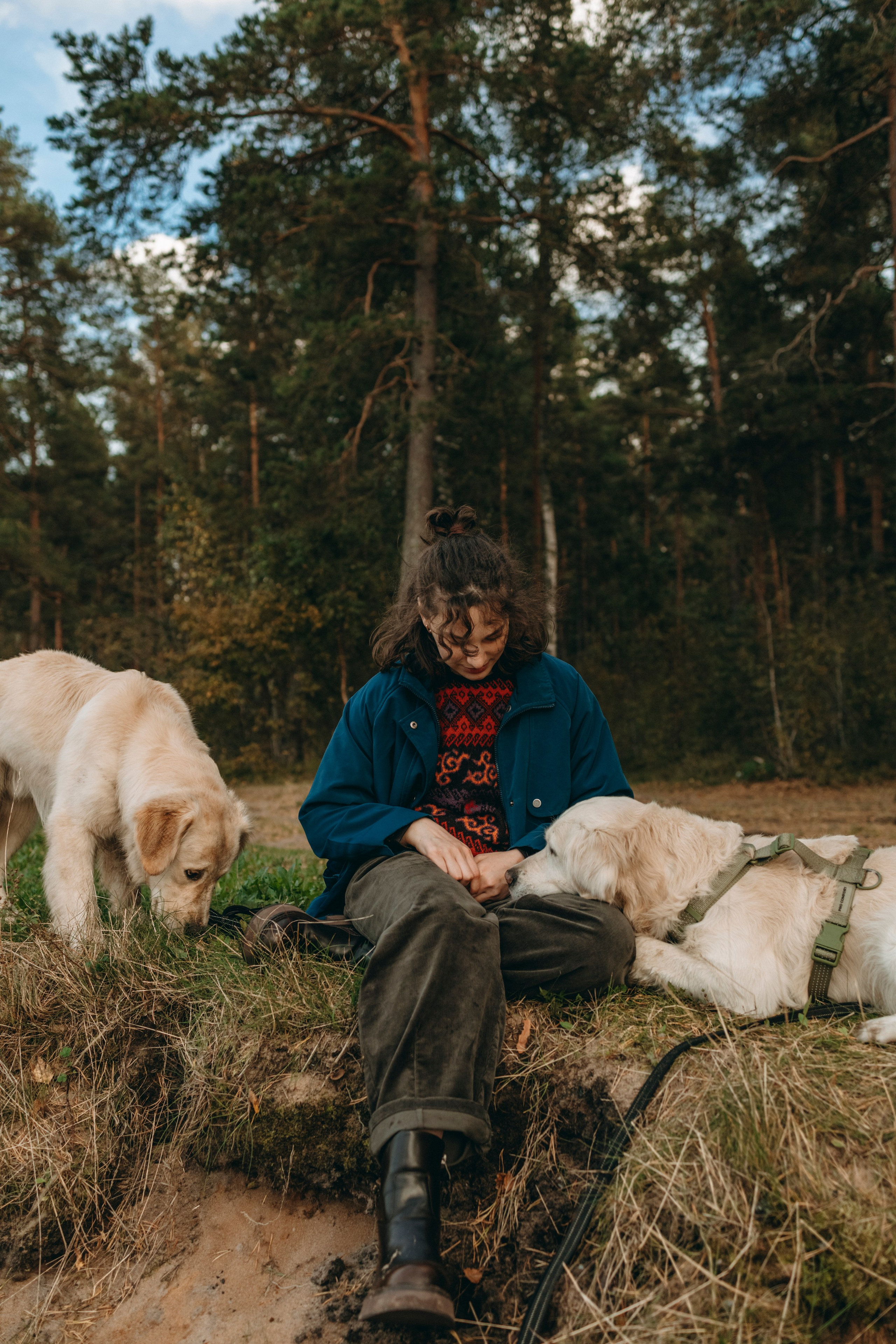 Прогулка Насти с Арчи и Арагоном. Фотограф-анималист в Санкт-Петеребурге Титова Алиса