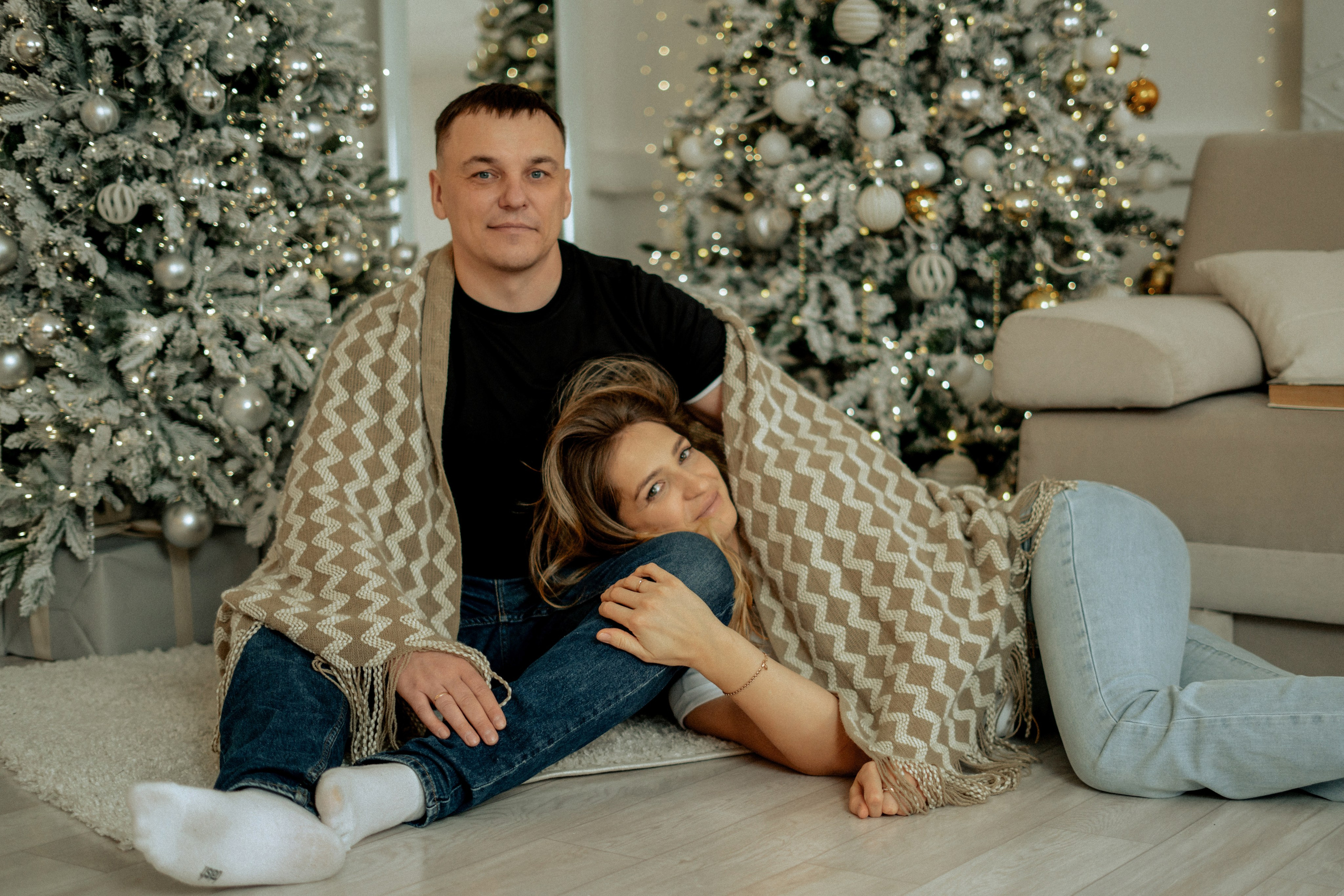 Студийная Новогодняя семейная съемка. Фотограф сахалин