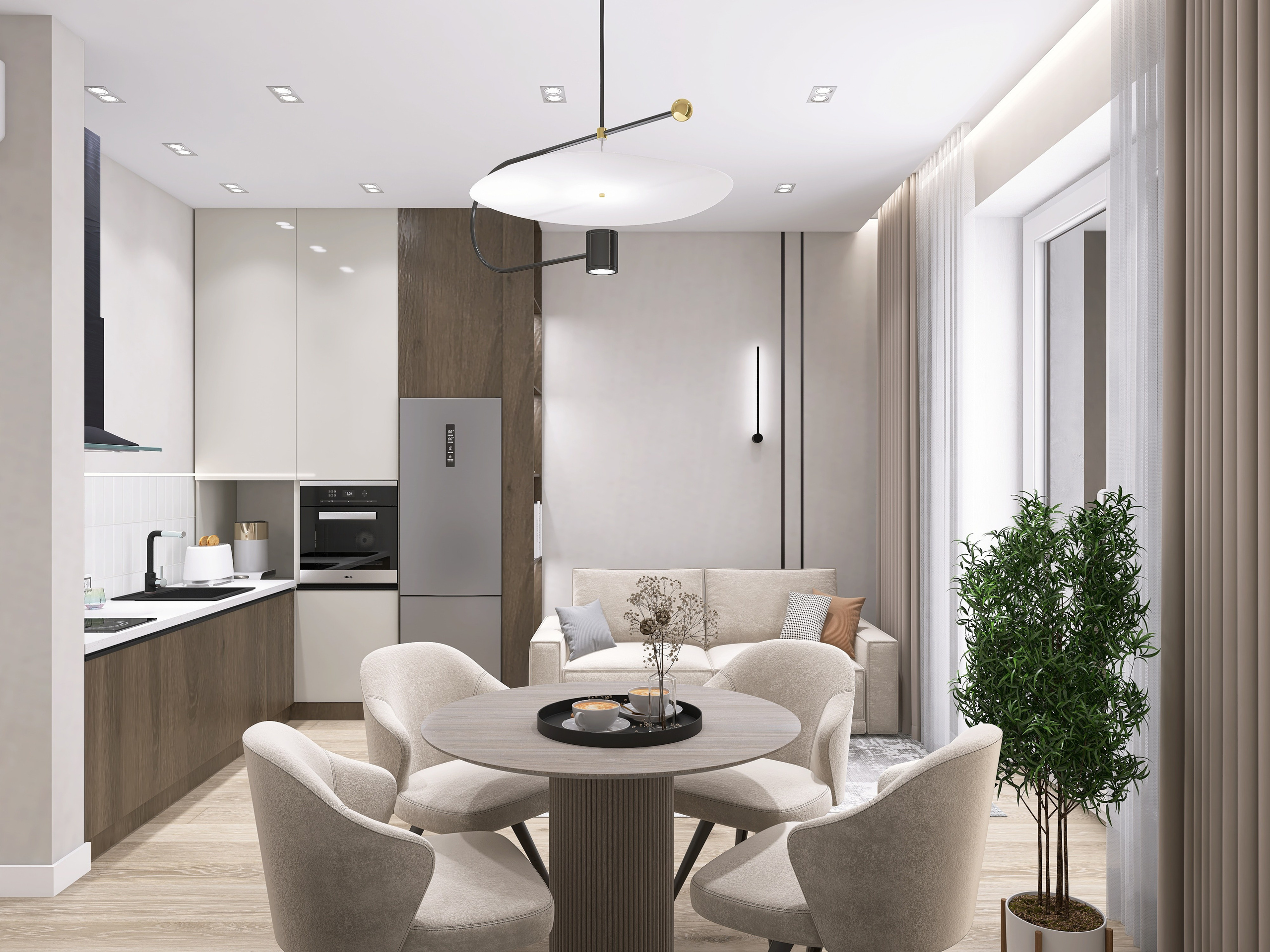 ЖК Современник. Площадь 46 кв. м. Дизайнер интерьера в Новосибирске_Елена Сергеева