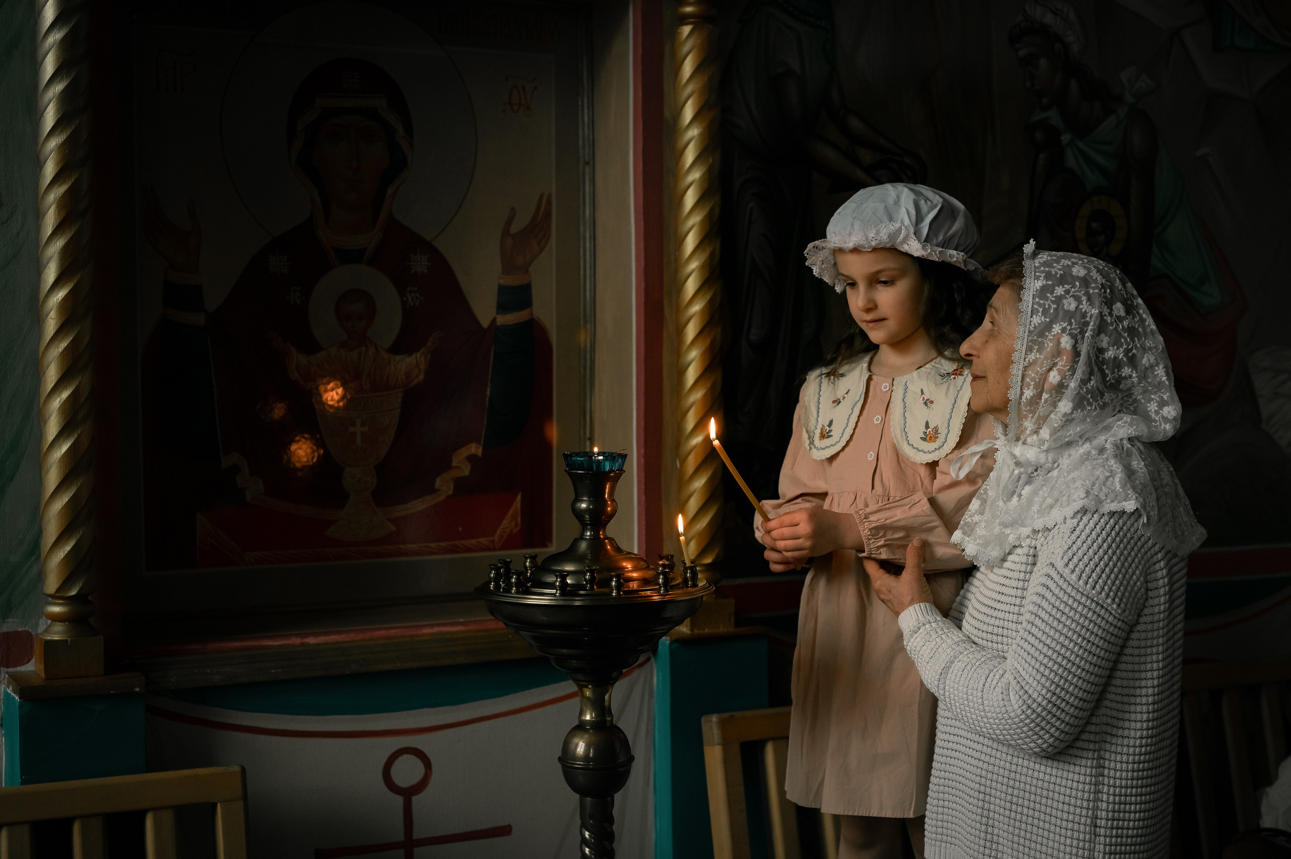 Таинство крещения. Фотограф новорождённых, семейный, школьный в городе Калуге Евгения