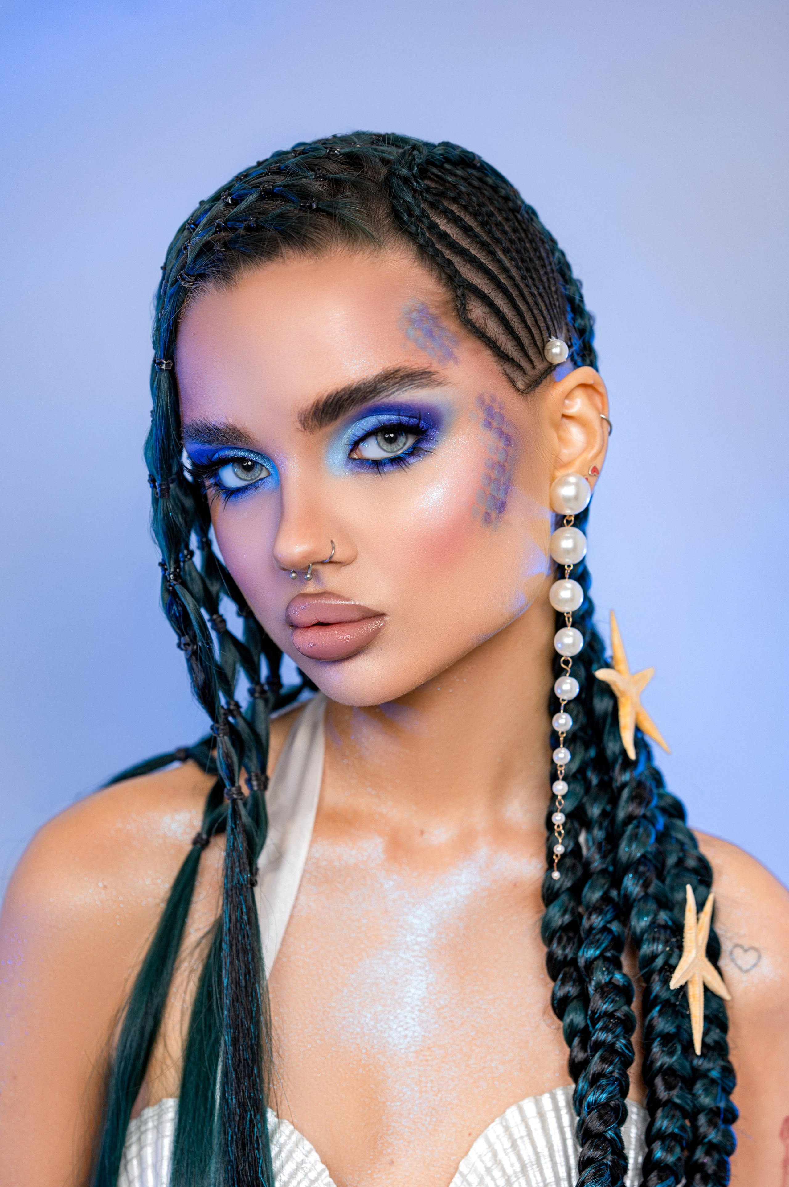 Бьюти портрет, тематика «Русалка» для конкурсной работы. Коммерческий фотограф Москва /Дубай, эксклюзивные фэшн фотосессии