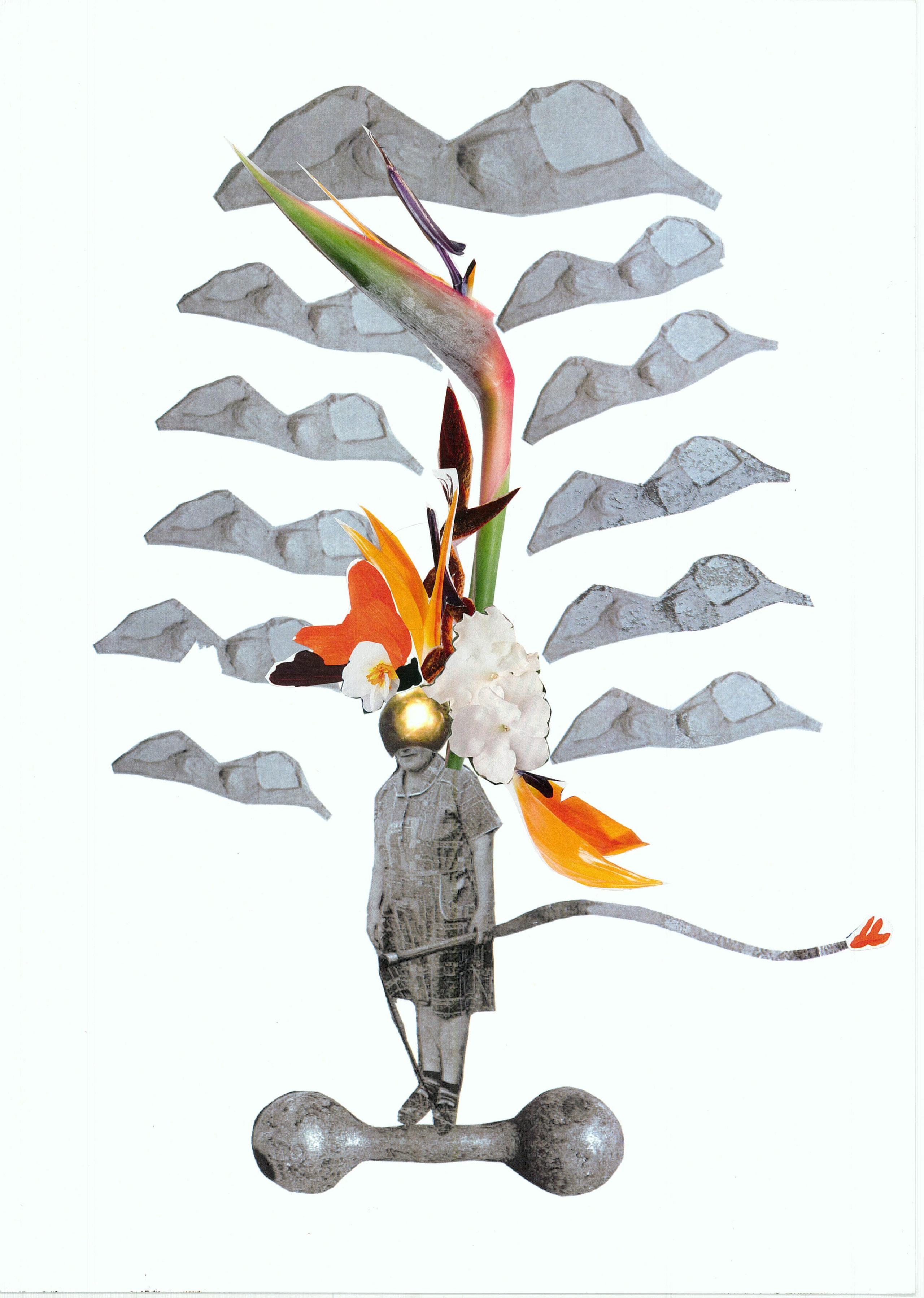 Коллаж. Серия " Перелетные птицы2». Лилия Ким. Междисциплинарный художник