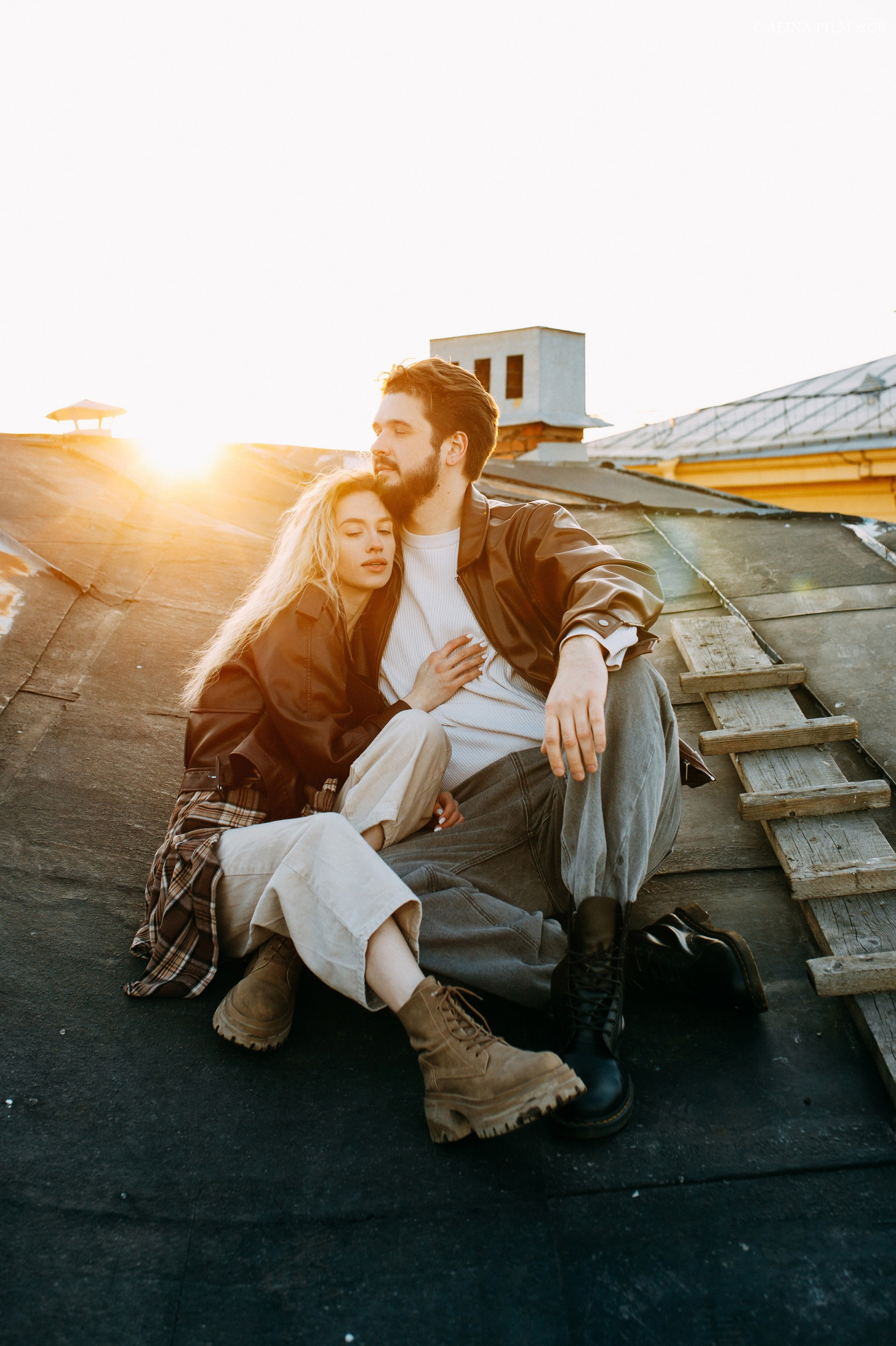 Фотосессия на крыше у Петропавловской крепости. Фотограф в Санкт-Петербурге Alina Film