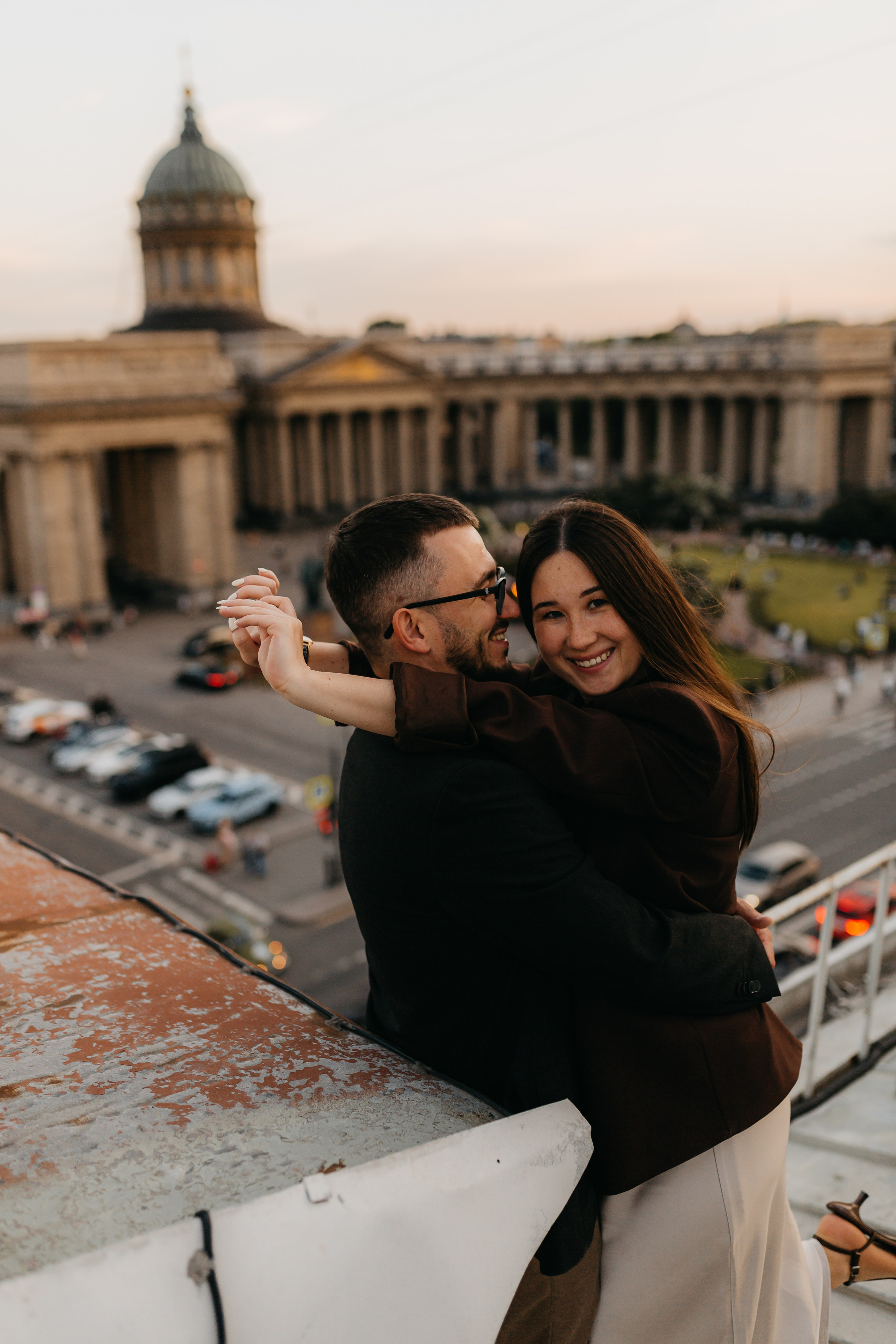LoveStory на крышах Питера. Фотограф Санкт-Петербург Князева Елизавета