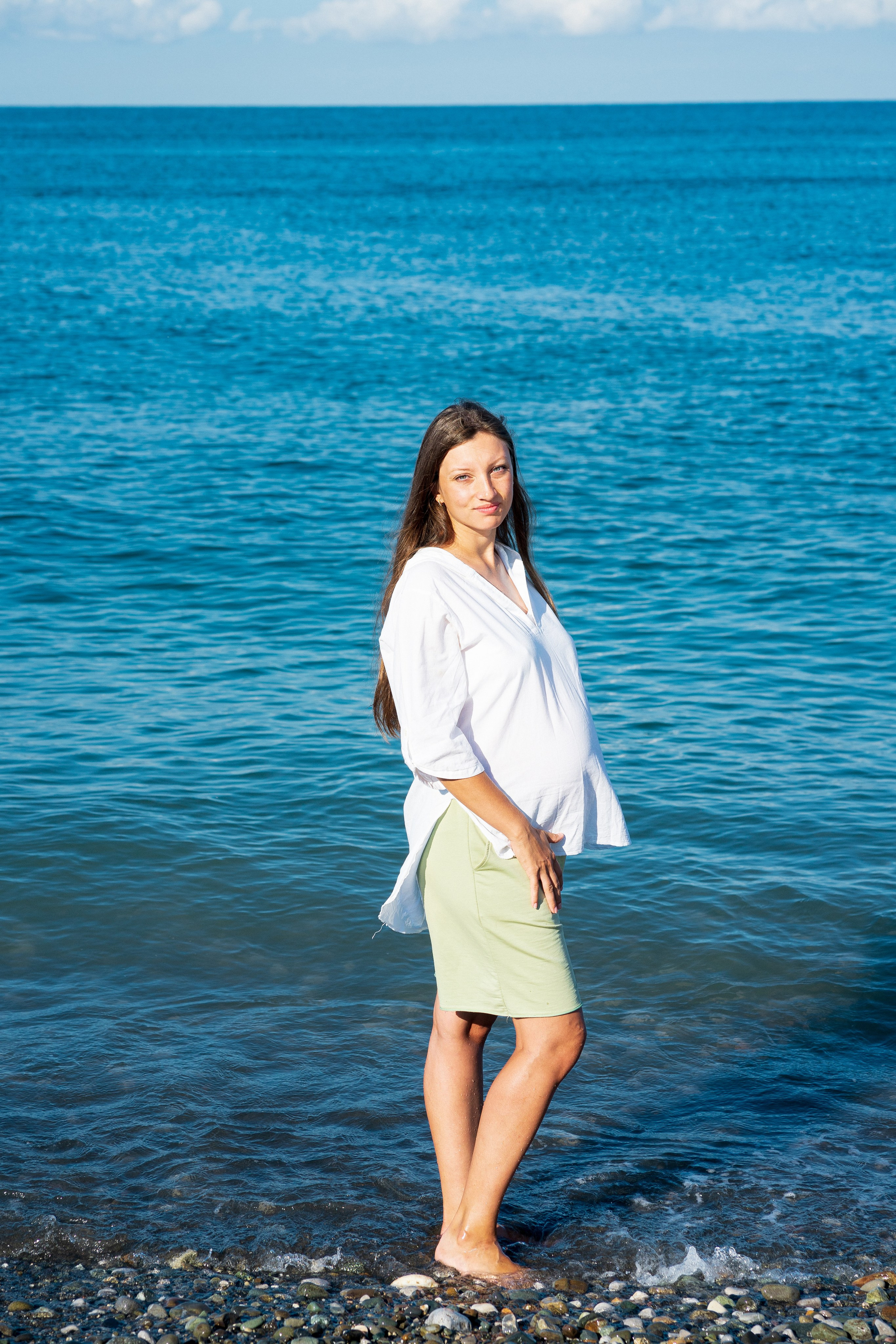 Семейная летняя съемка на пляже и в сквере. Фотограф в Сочи Тиунова Маргарита и Тиунов Евгений