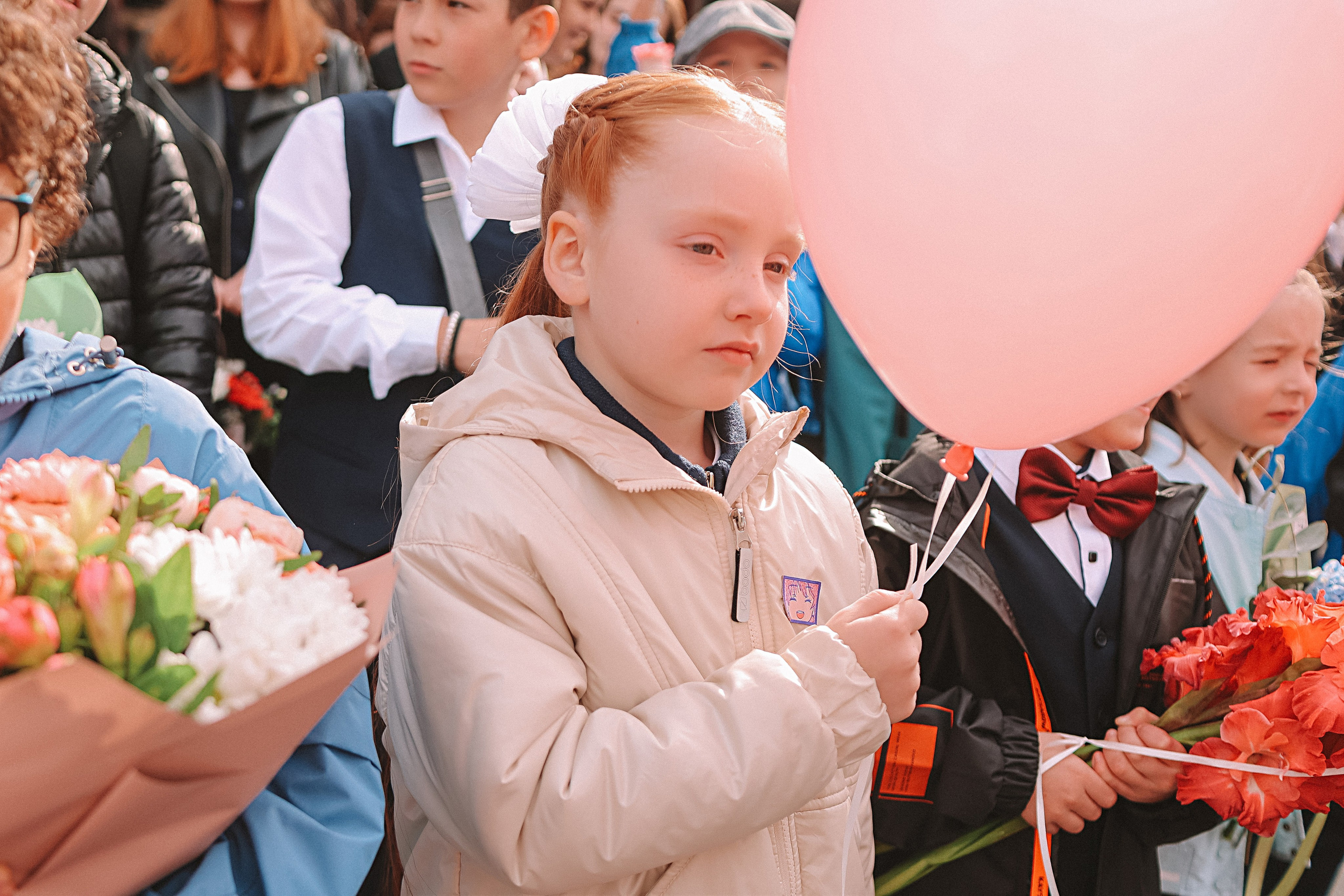 1 сентября линейка+кл час+портреты. Семейный фотограф Тюмень, фотограф на роды Салмина Мария