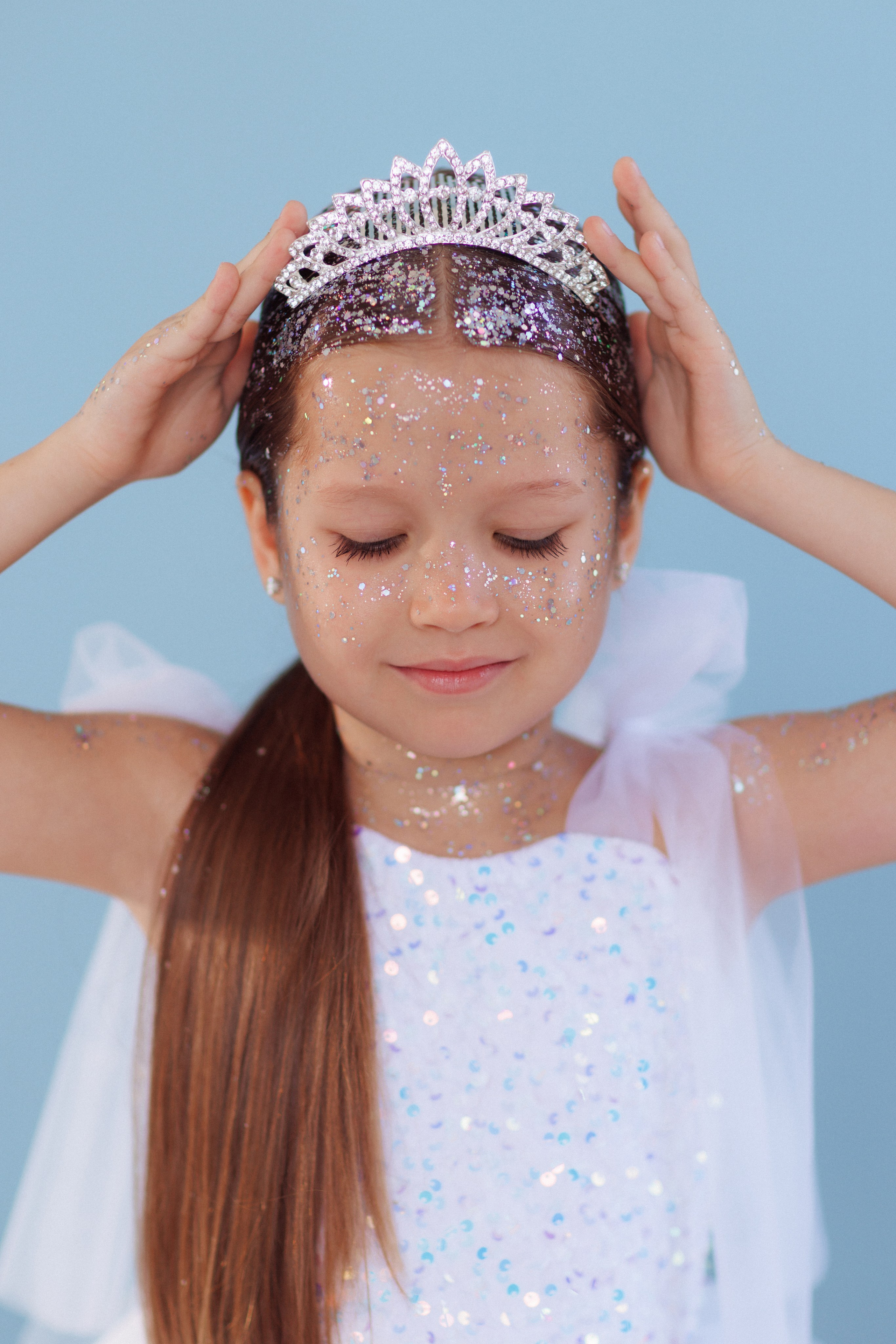 Детская фотосессия с блёстками на теле и лице. Семейный и детский фотограф в Краснодаре Анна Трашкова