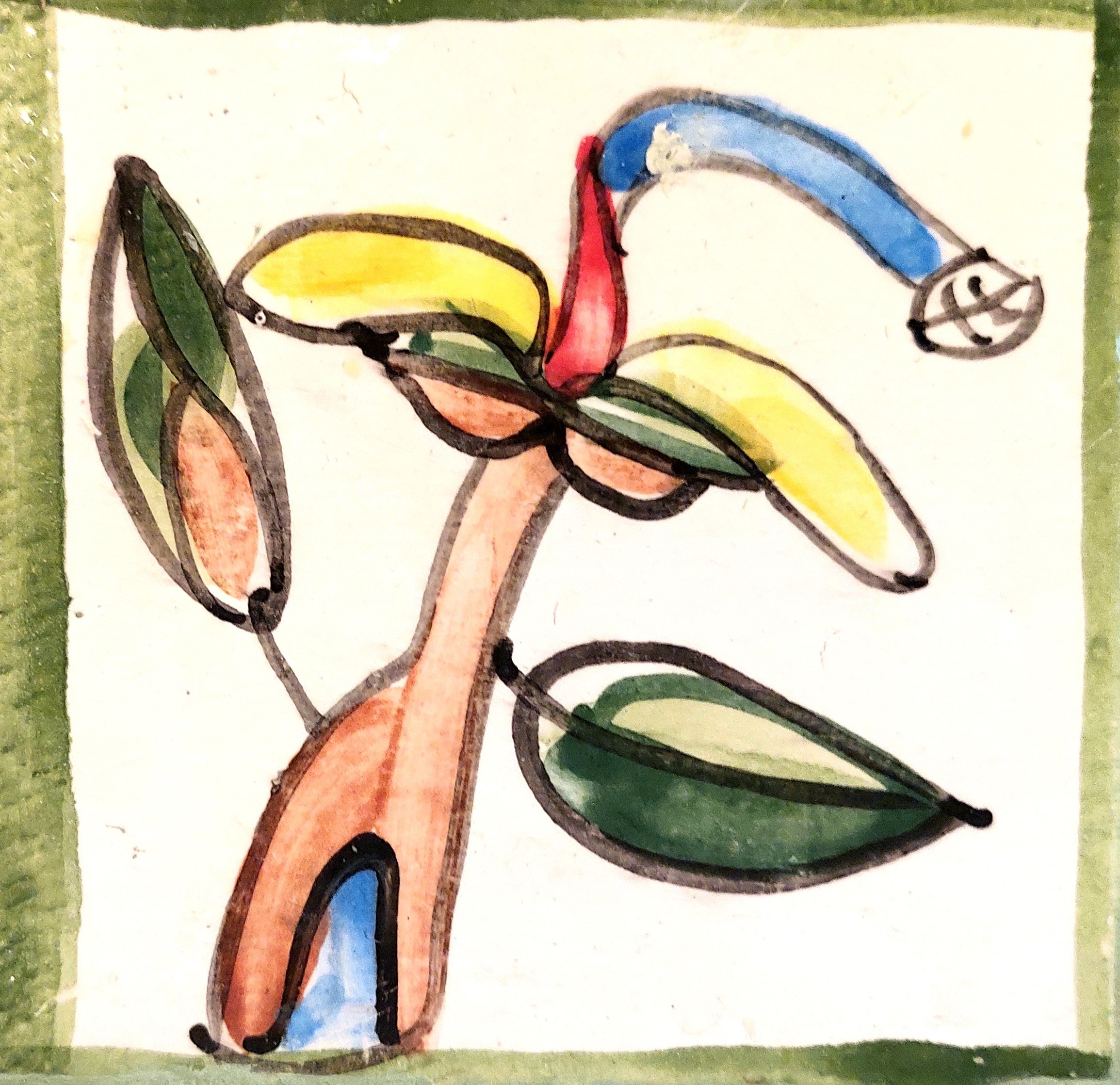 Много плиток-цветочков. Керамика с историей. Елена Рогалёва