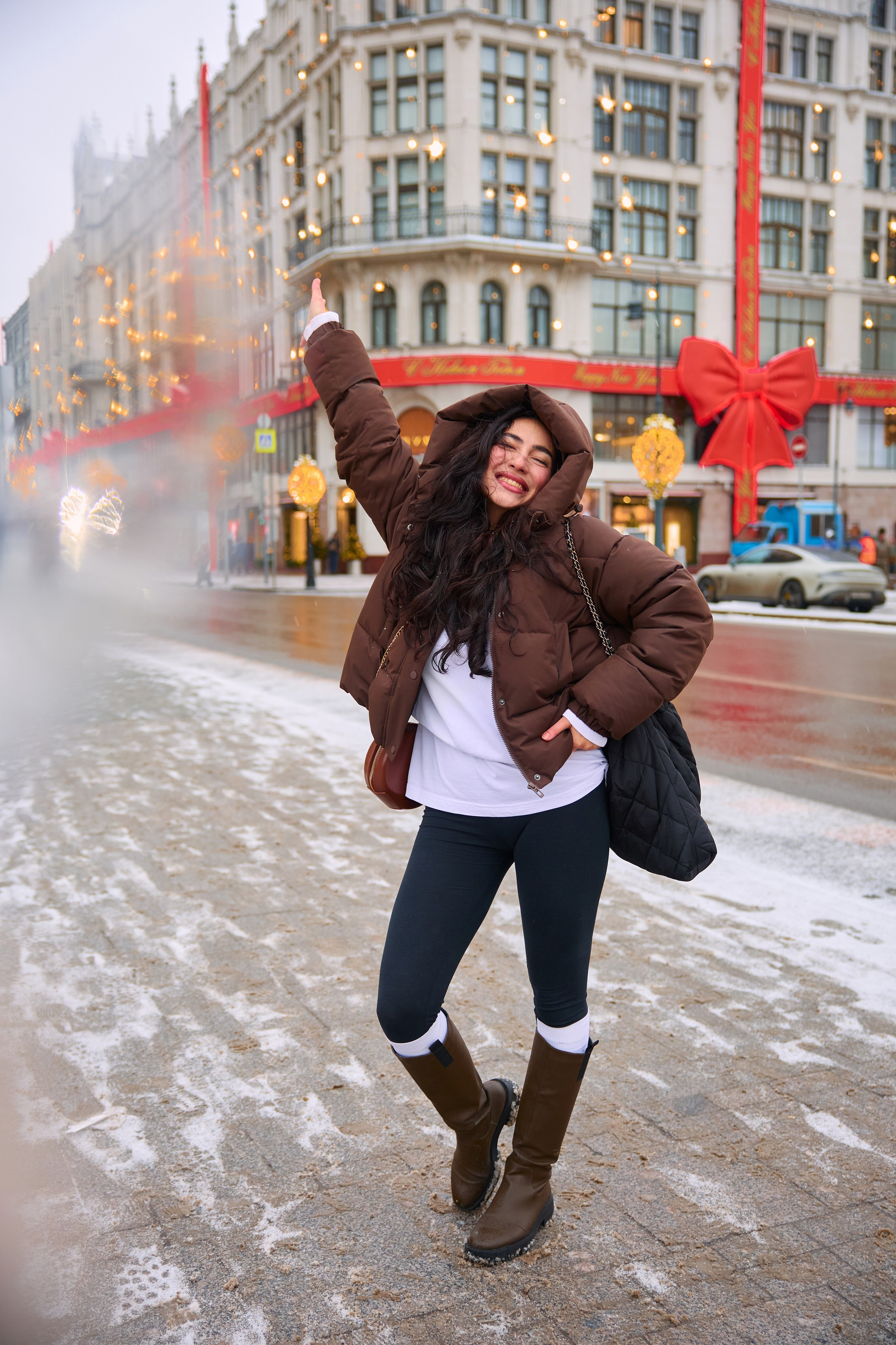 Зимняя уличная фотоессия. Фотограф Москва Карпова Евгения