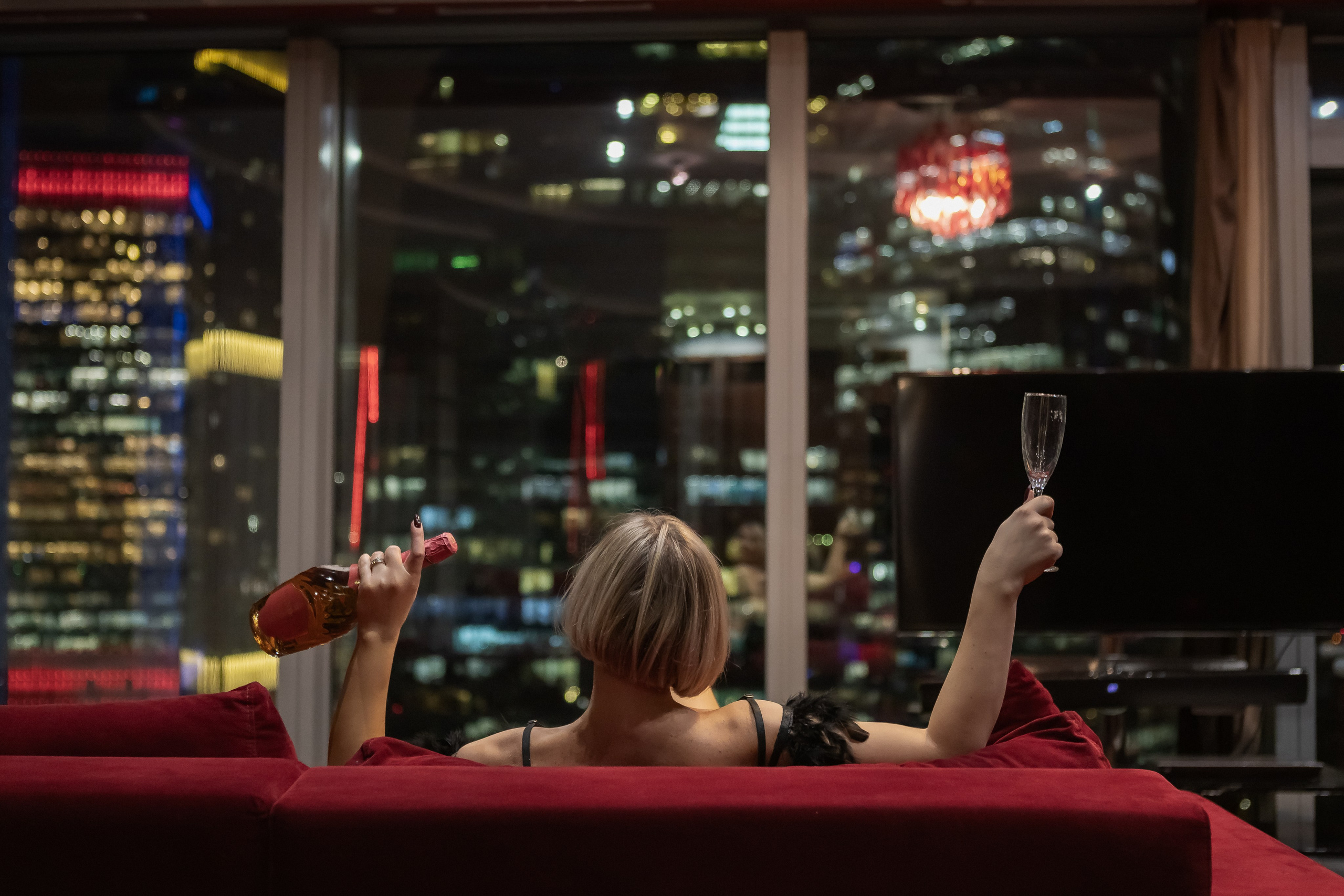 Будуарная фотосессия в Москва Сити. Свадебный фотограф в Москве