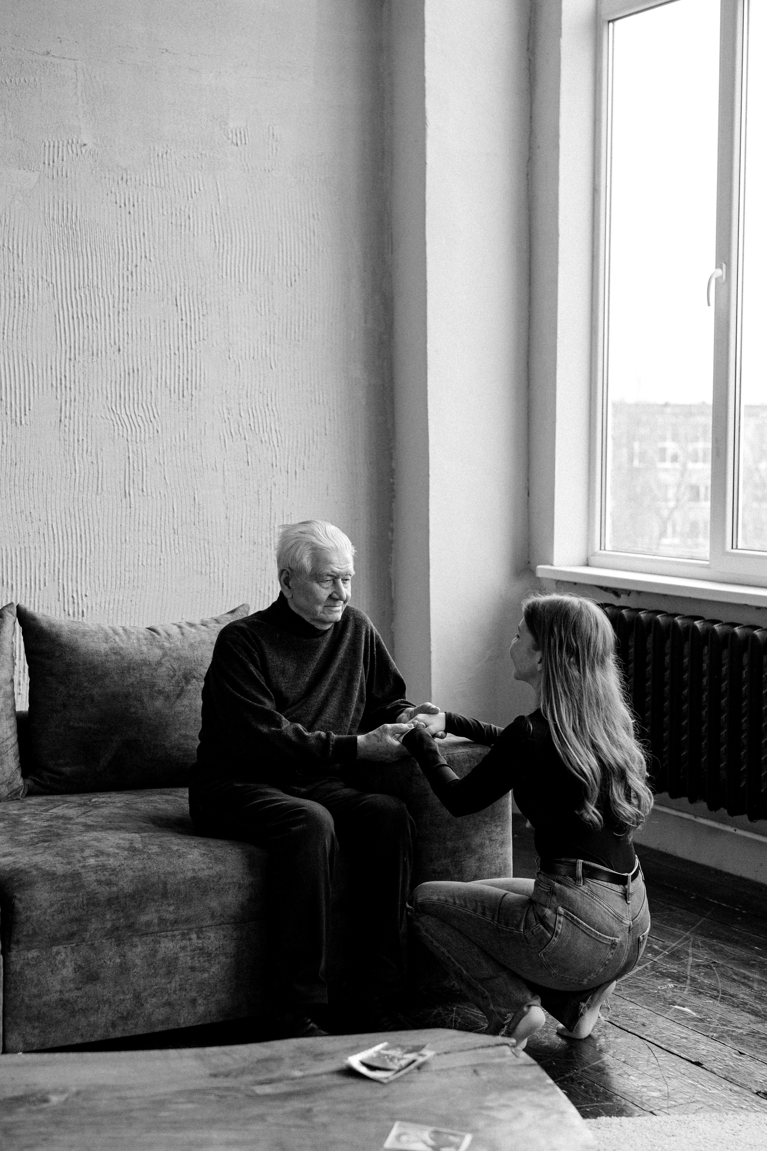 Анастасия и дедушка. Свадебный и семейный фотограф в Калининграде Анастасия Гриценко