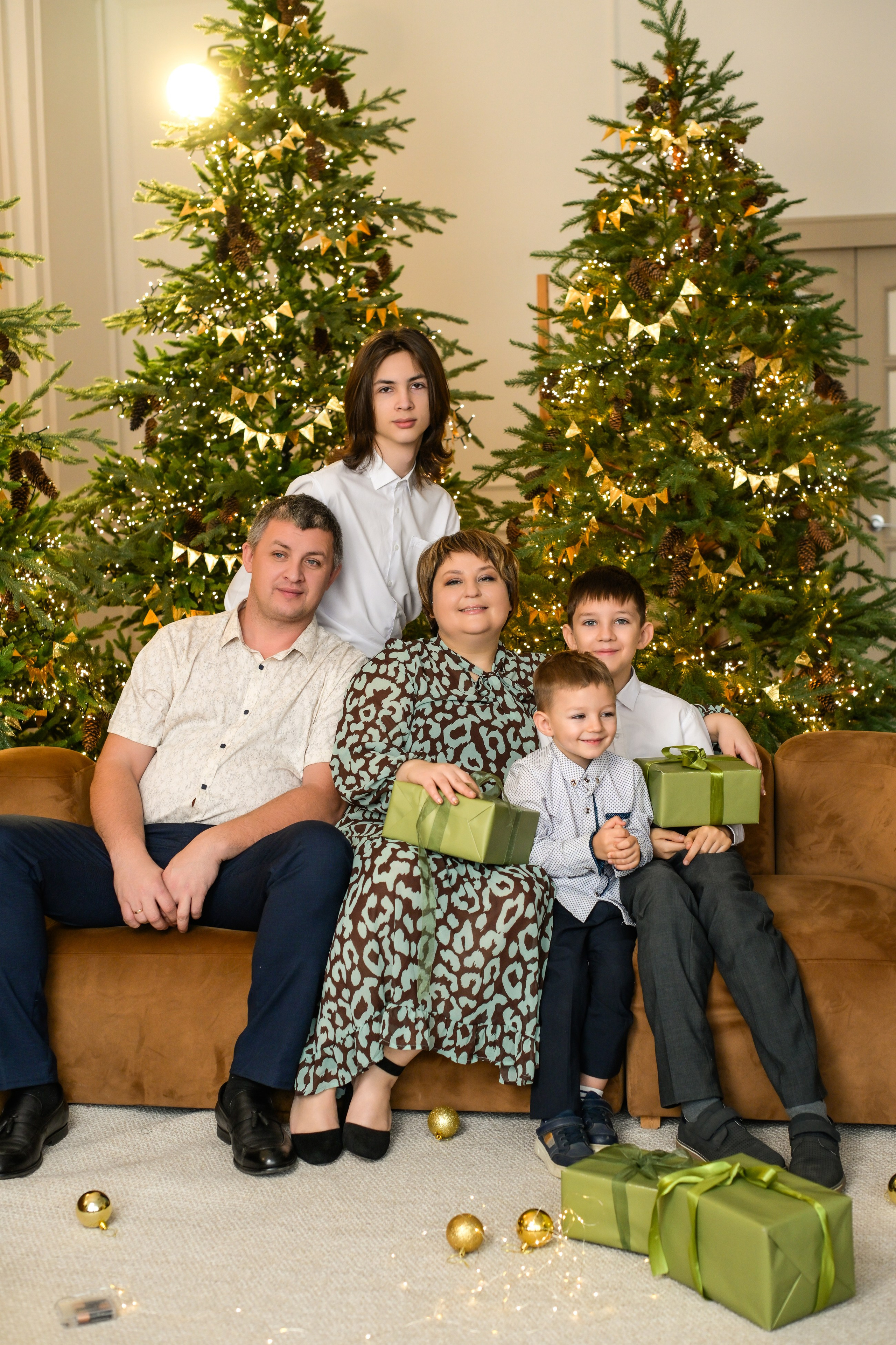 Семья Ольги новогодняя съемка
