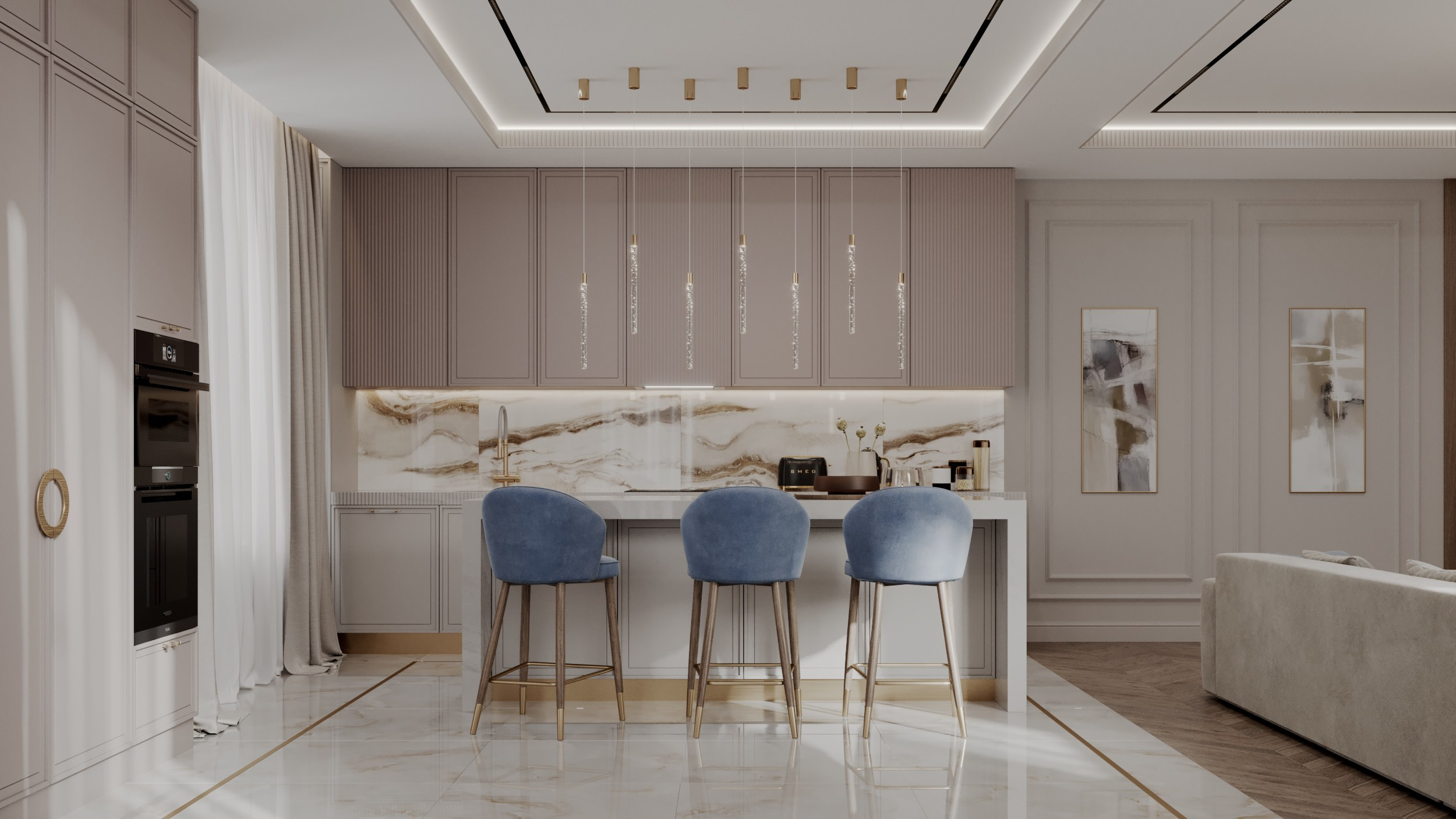 Appartment 130 sq m. Профессиональный дизайнер интерьера