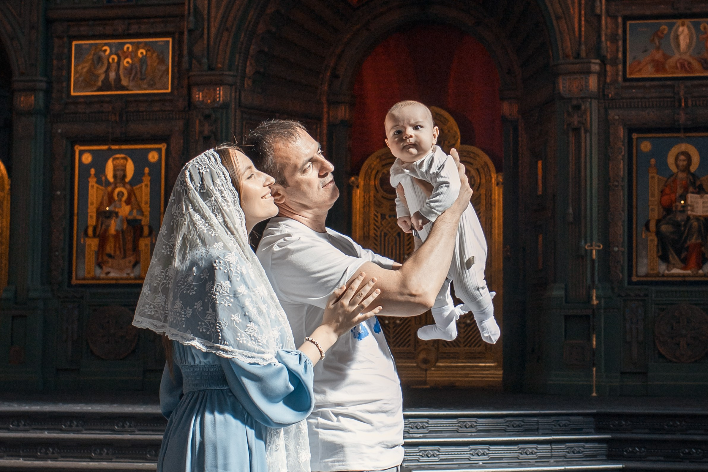 Крещение в Храме Вооруженных Сил России. Профессиональный фотограф в Москве и Мо Мария Шантарёва