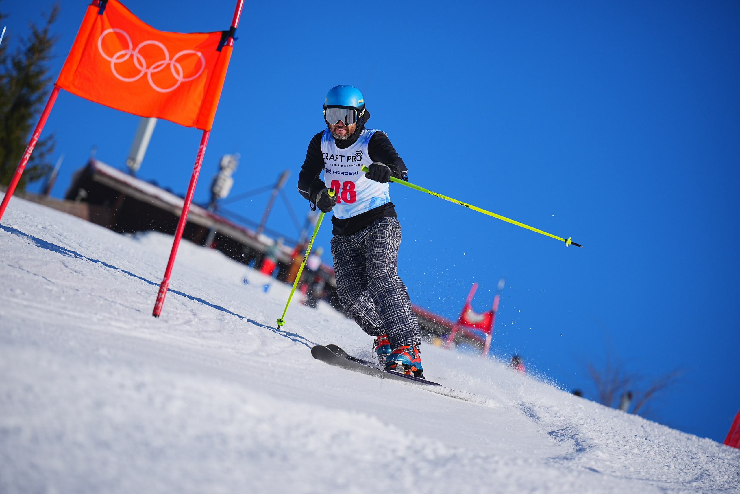 Шуколово. Открытое Первенство МФТИ по горным лыжам. GS, Telemark, 2024. Фотограф Студитский Евгений