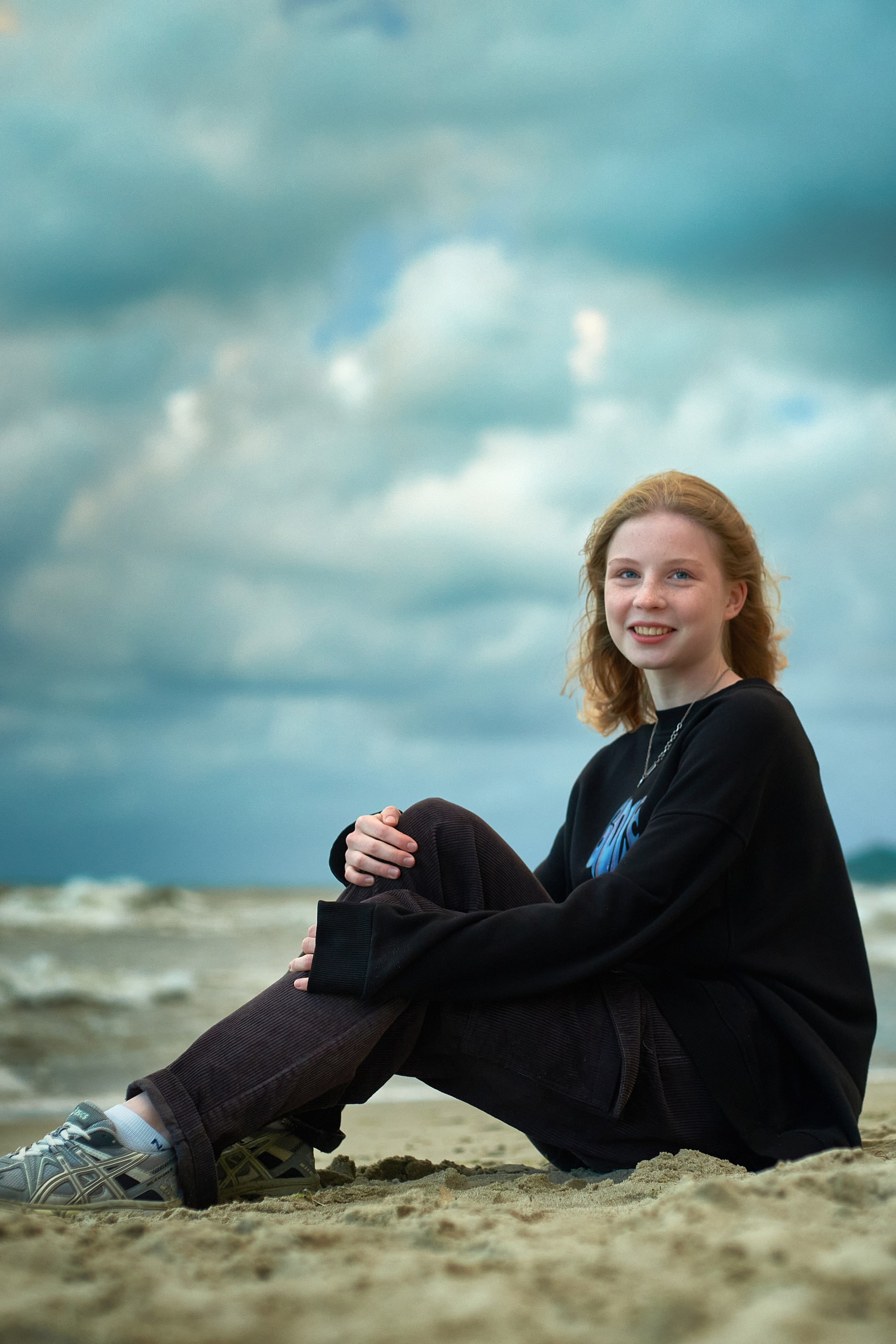 Портрет закат море