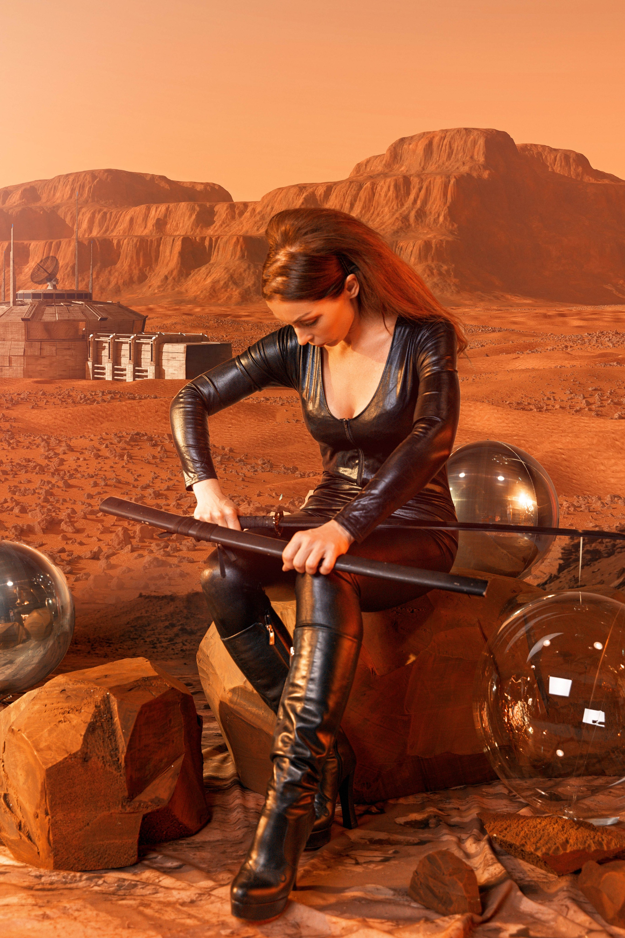 Фотосессия галактическая инопланетная марс. Фотограф Ольга Эмбер