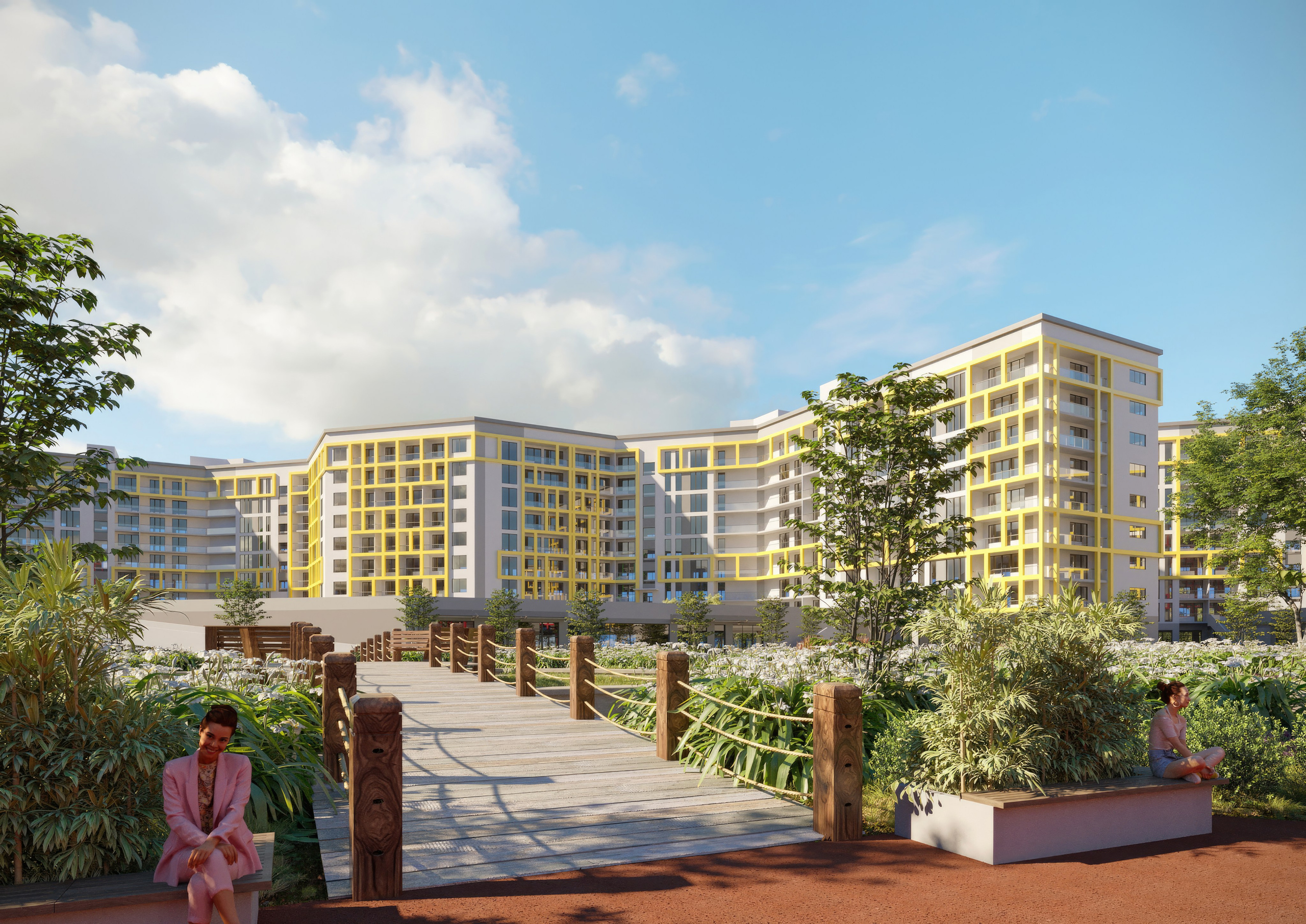 Жилой квартал — 3D-визуализация архитектуры и благоустройства. 3Д Визуализация Интерьера и Архитектуры