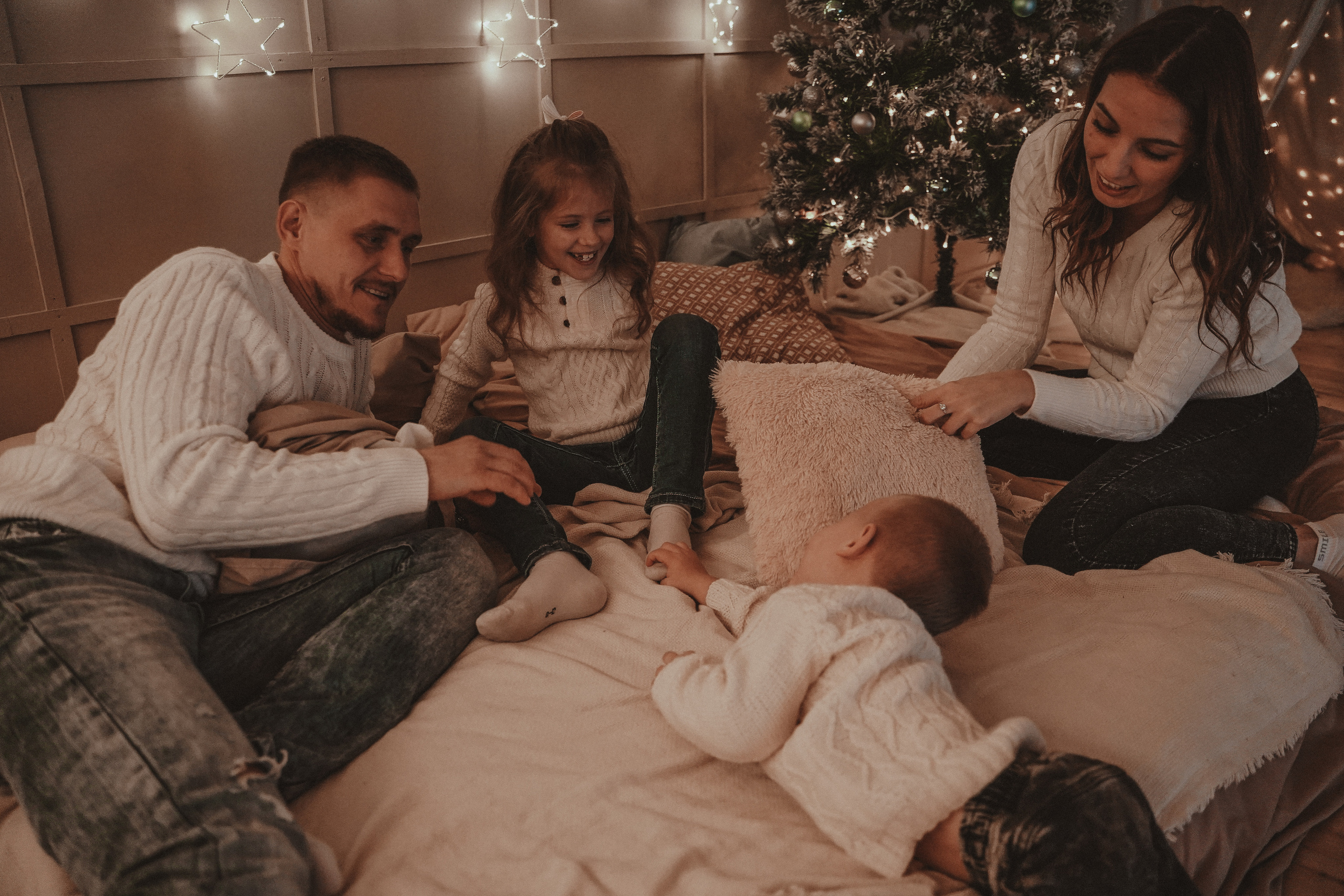 Семейная новогодняя фотосессия. Семейный и женский фотограф в Краснодаре Анастасия Приймак