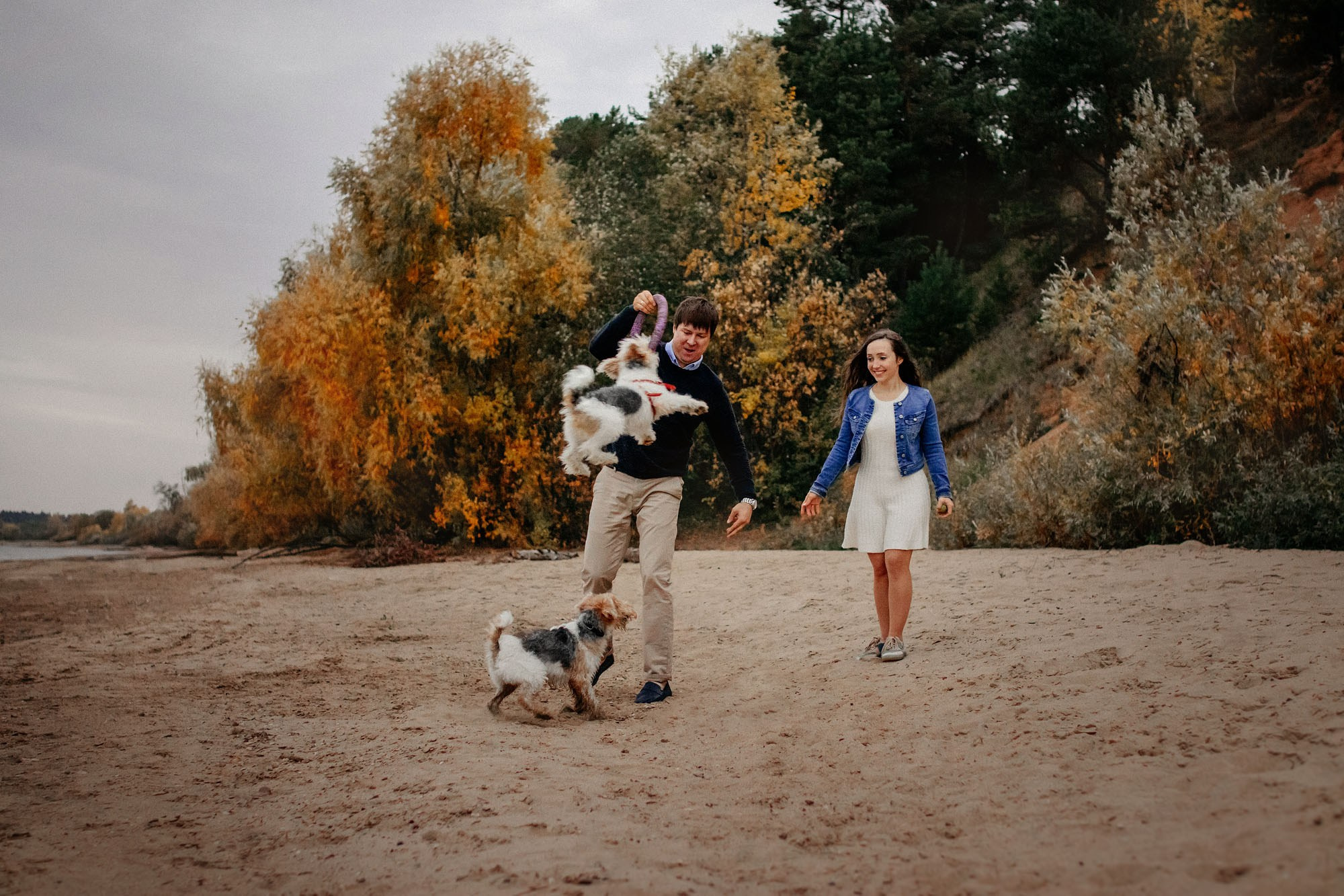 Наталья, Илья и фоксы. Фотограф Наталья Потапова