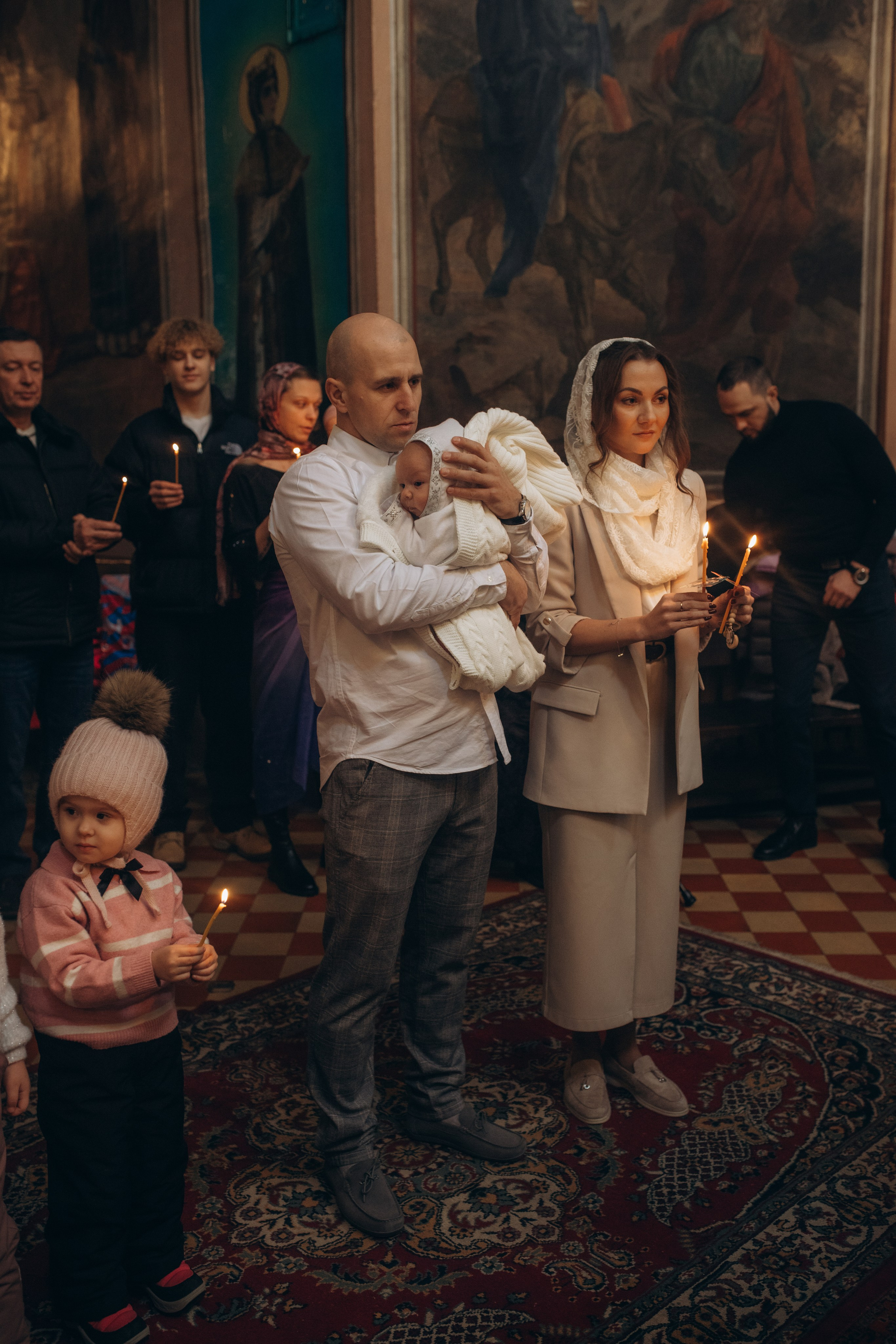 Крещение Михаил. Семейный и домашний фотограф в Москве и МО Королева Валерия