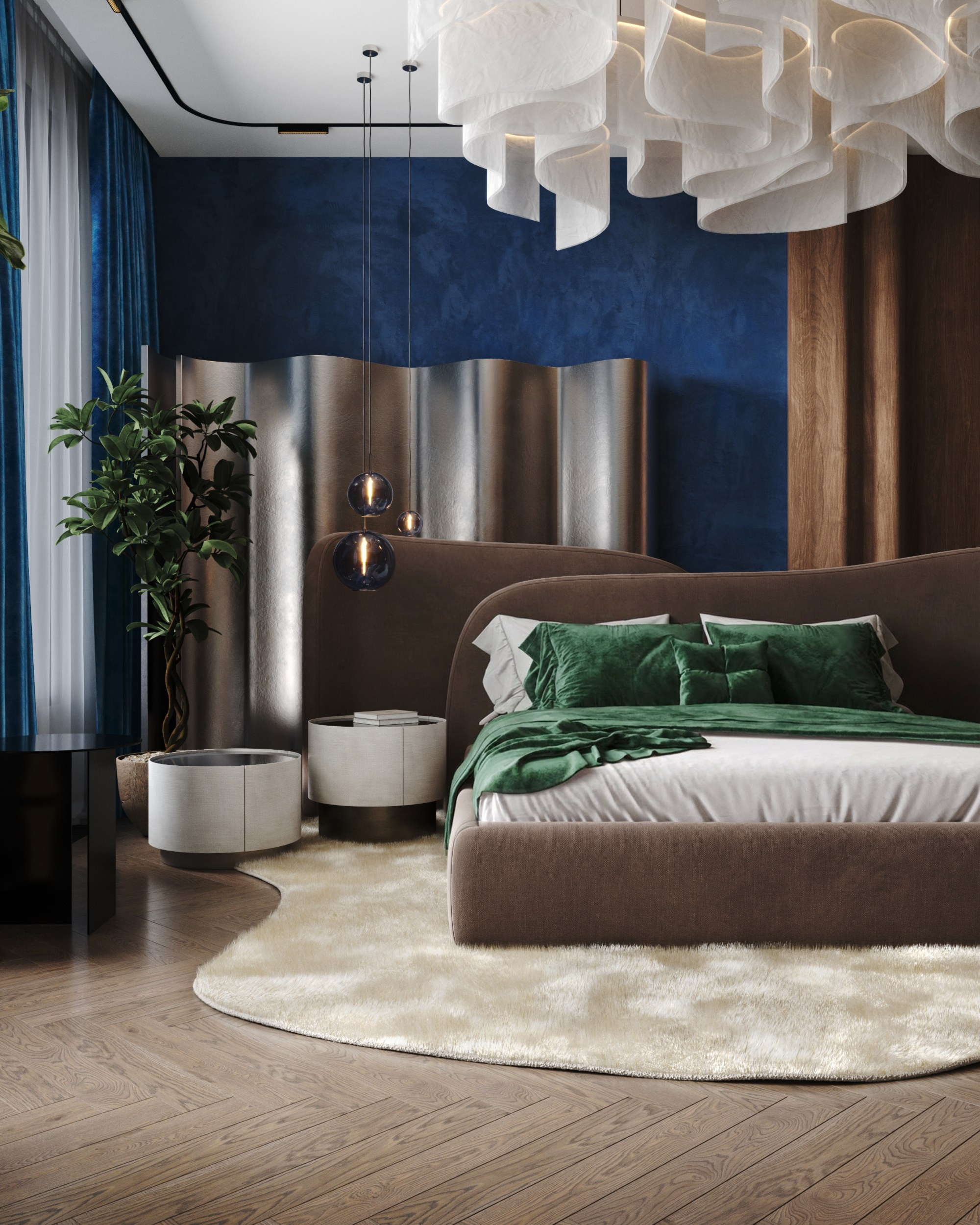 Deep Azure & Emerald Harmony. 3D Визуализация