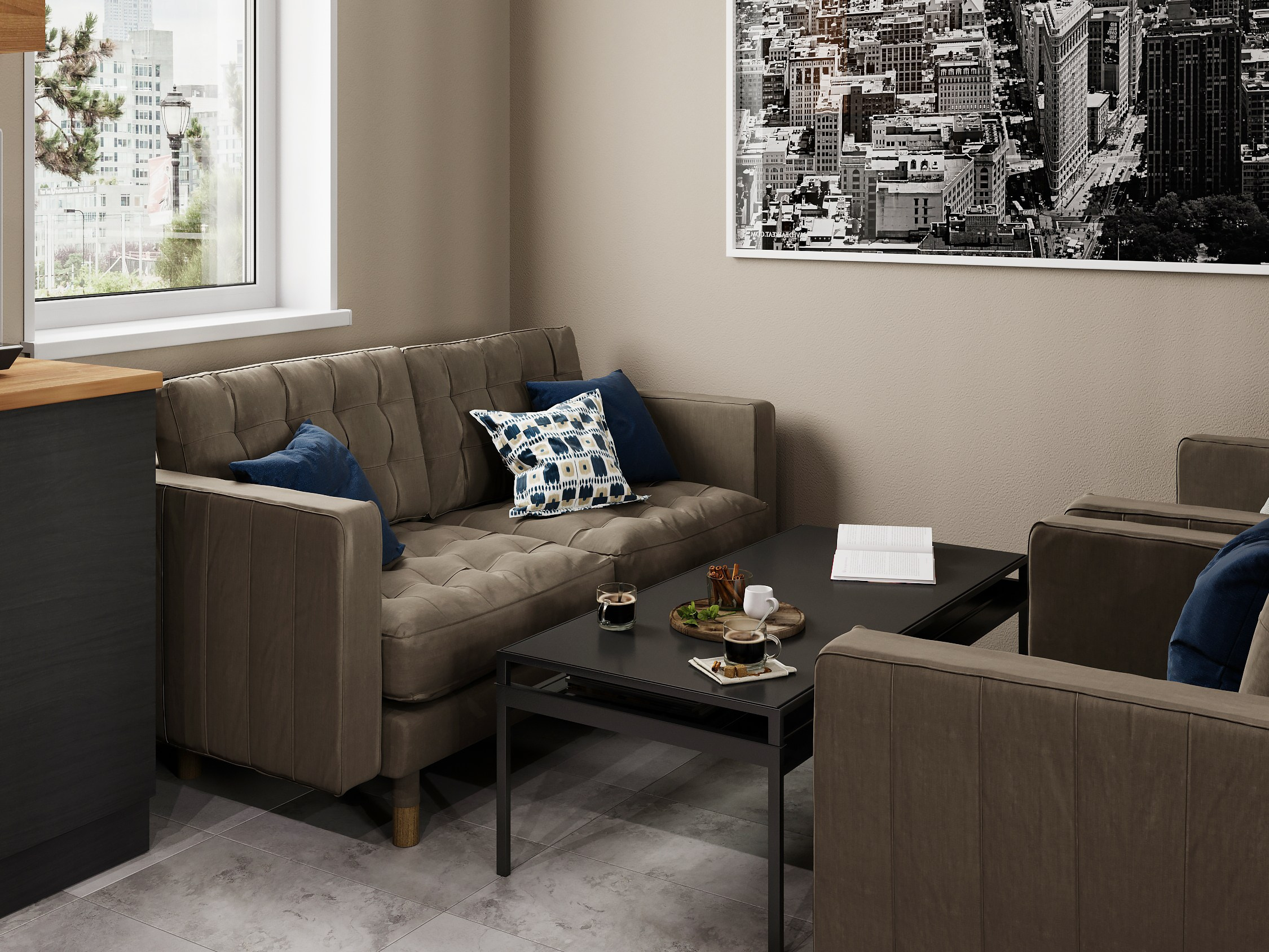 Визуализация офиса 29 m². Заказать 3d визуализацию интерьеров — Дарья Веденёва