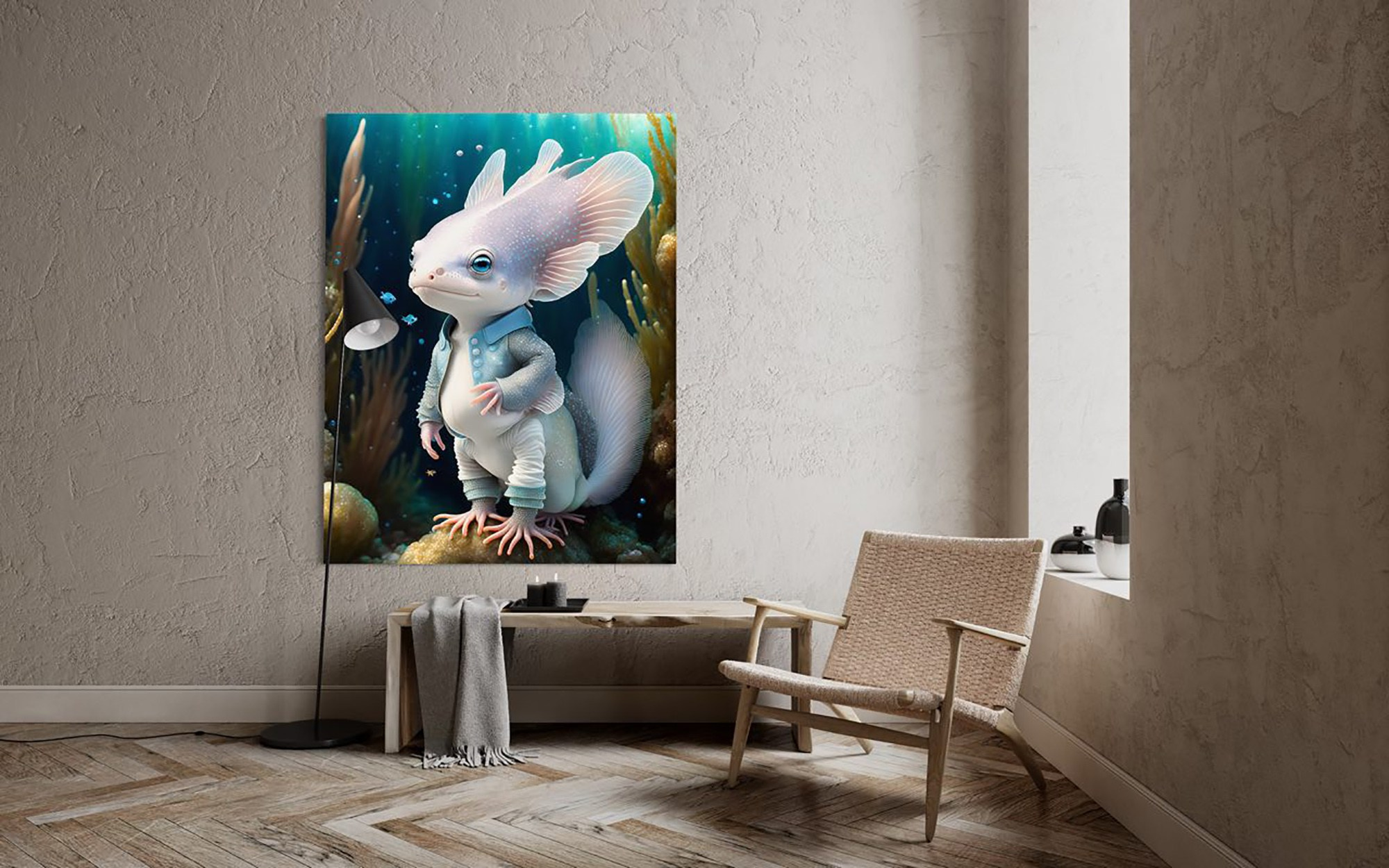“Captivating Baby Axolotl Digital Prints: Unleash Your Imagination!”. AI Photo Retoucher and Image Restorer Zhanna Ognivo