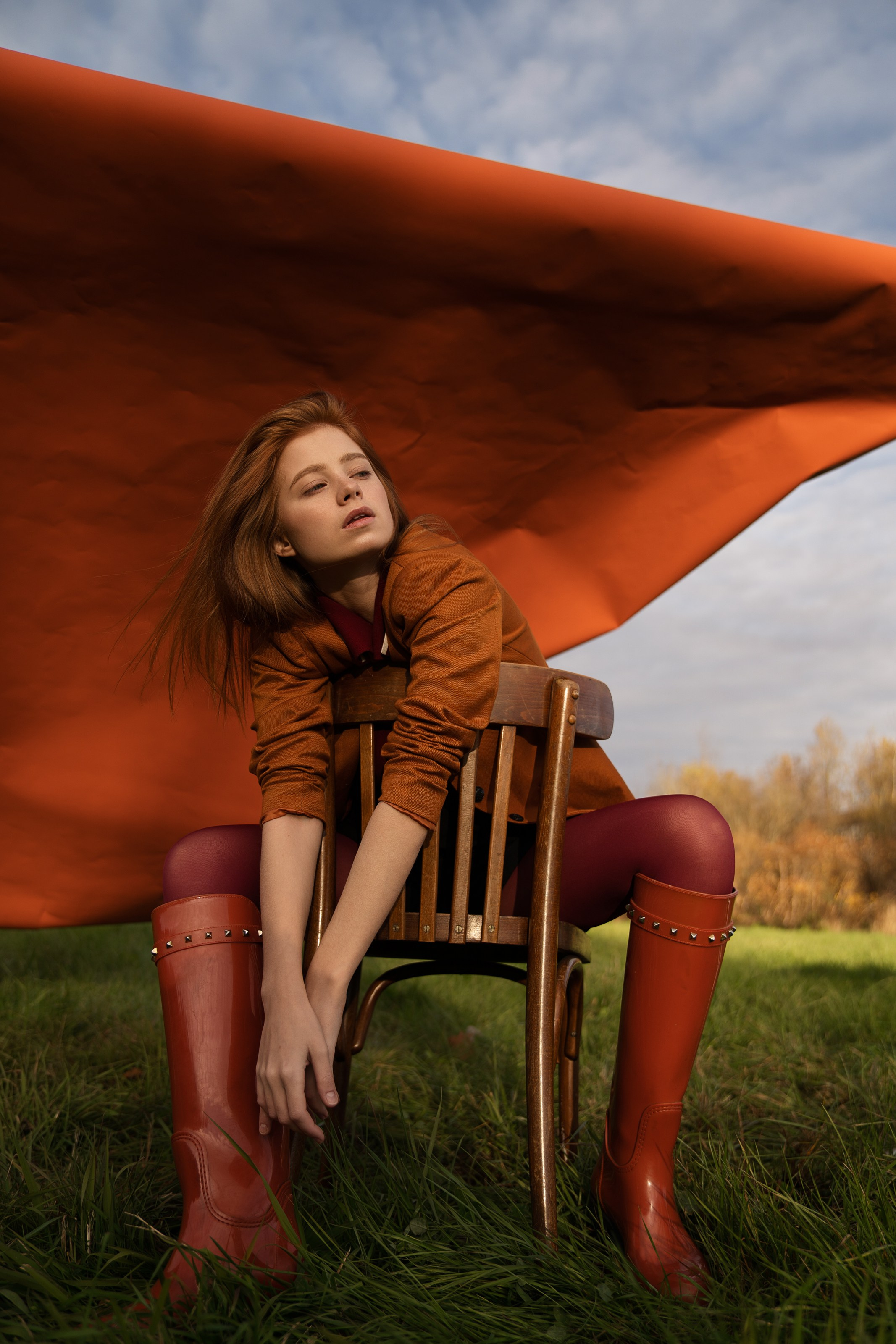 Диана. Осень. Поле. Свадебный фотограф в СПб Сергей Малиновский